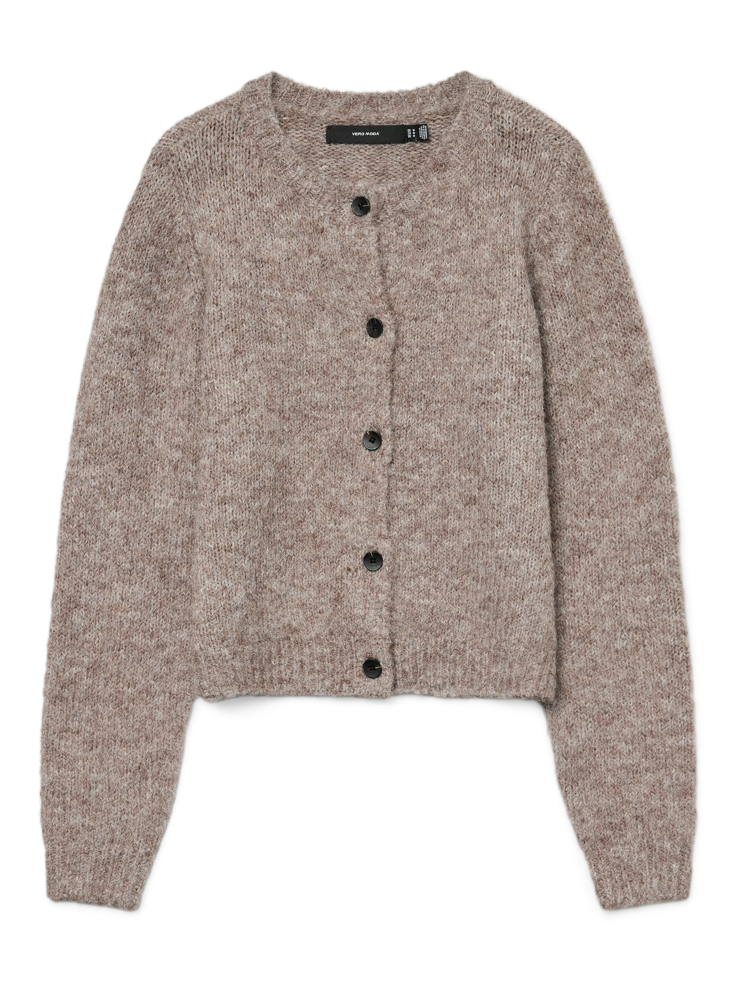 Vero Moda Strickjacke »VMNOVAH LS O-NECK BUTTON CARDI GA NOOS« Materialmix, regular fit