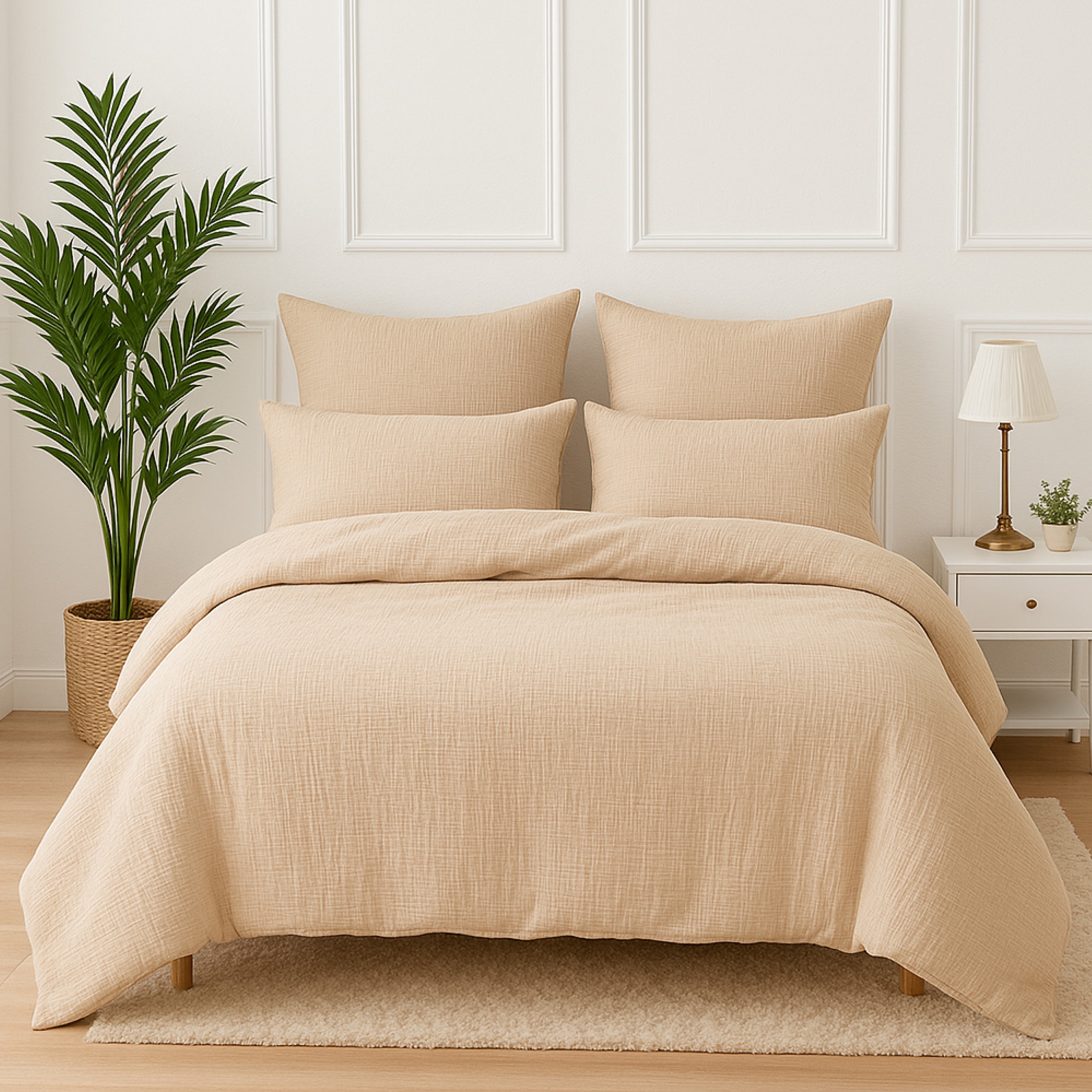 Wolkenfeld Bettwäsche »Wolkenfeld Premium Musselin mit Reissverschluss« 2 tlg. tlg. aus 100% Baumwolle – Atmungsaktiv & Weich – inkl. Kissenbezug 80x80