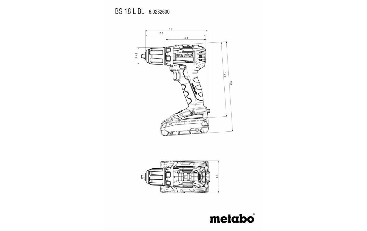 metabo Akku-Bohrschrauber »Metabo Akku-Bohrschrauber BS 18 L B«, Mit zweitem Akku/Ladegerät