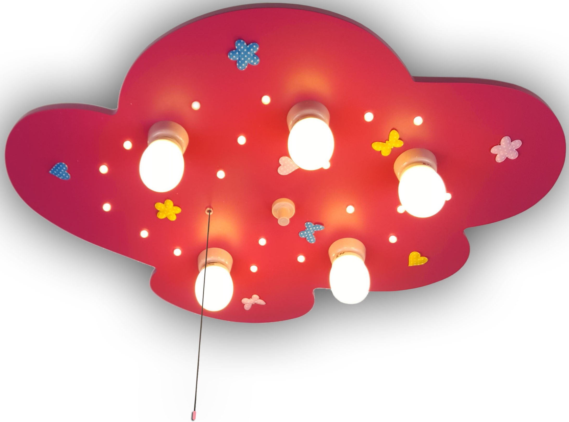 Image of niermann Deckenleuchte »Wölkchen Blumenwiese«, E14, 1 St., Deckenl. Wölkchen, Blumenwiese, magenta bei Ackermann Versand Schweiz