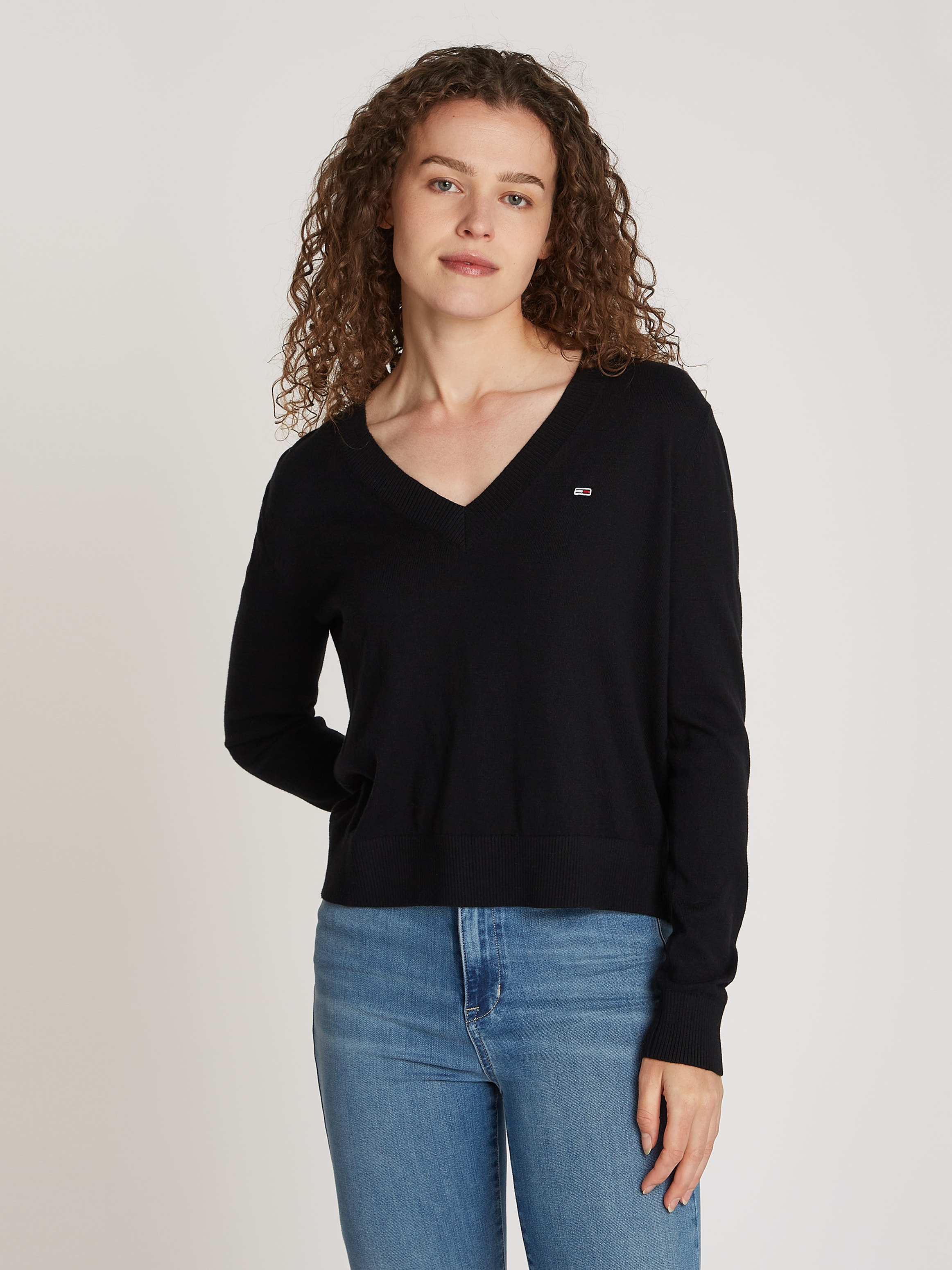 V-Ausschnitt-Pullover »TJW ESSENTIAL VNECK SWEATER EXT«, in Grossen Grössen,...