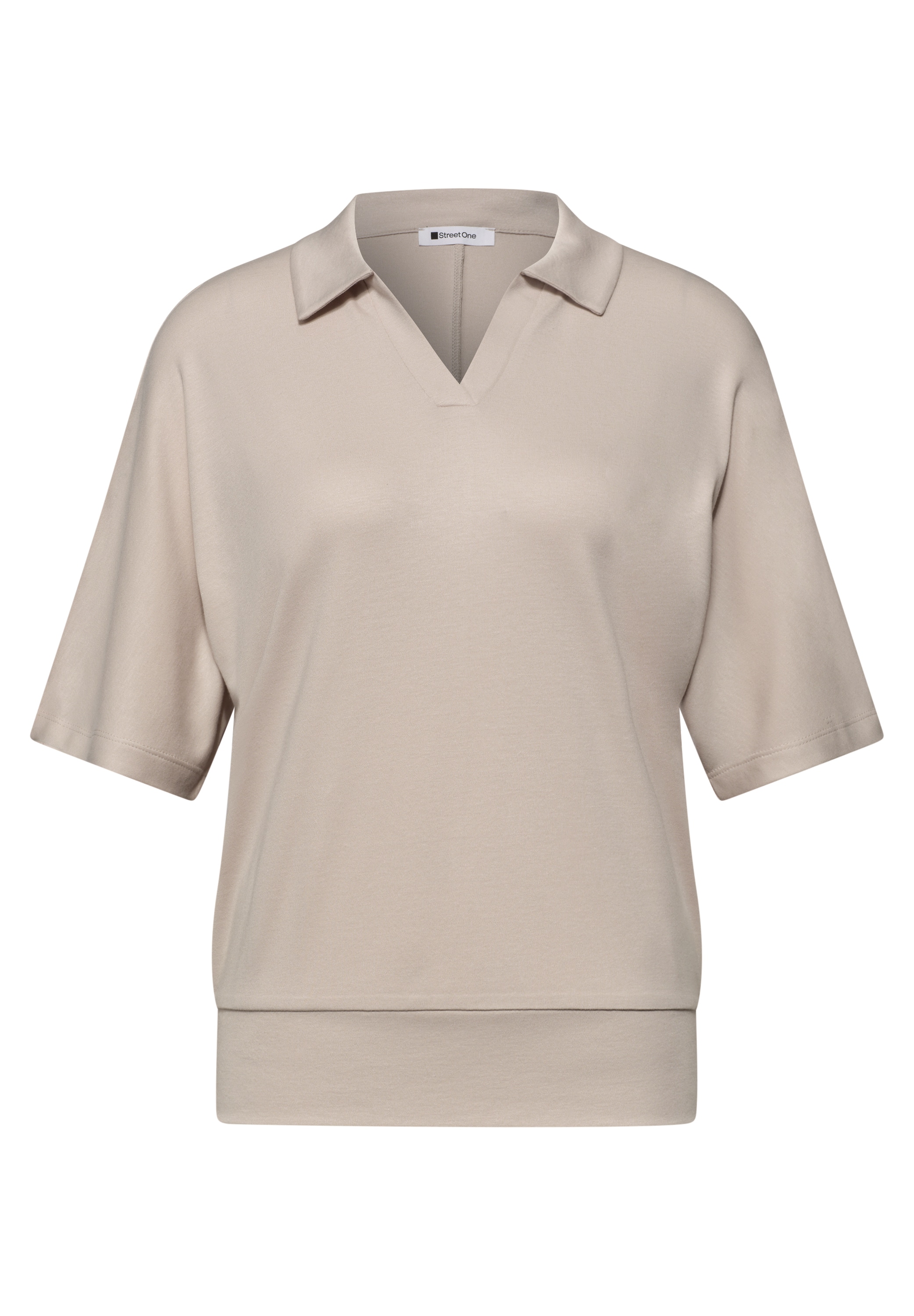 STREET ONE Polo t-shirt d'été avec large bande élastique