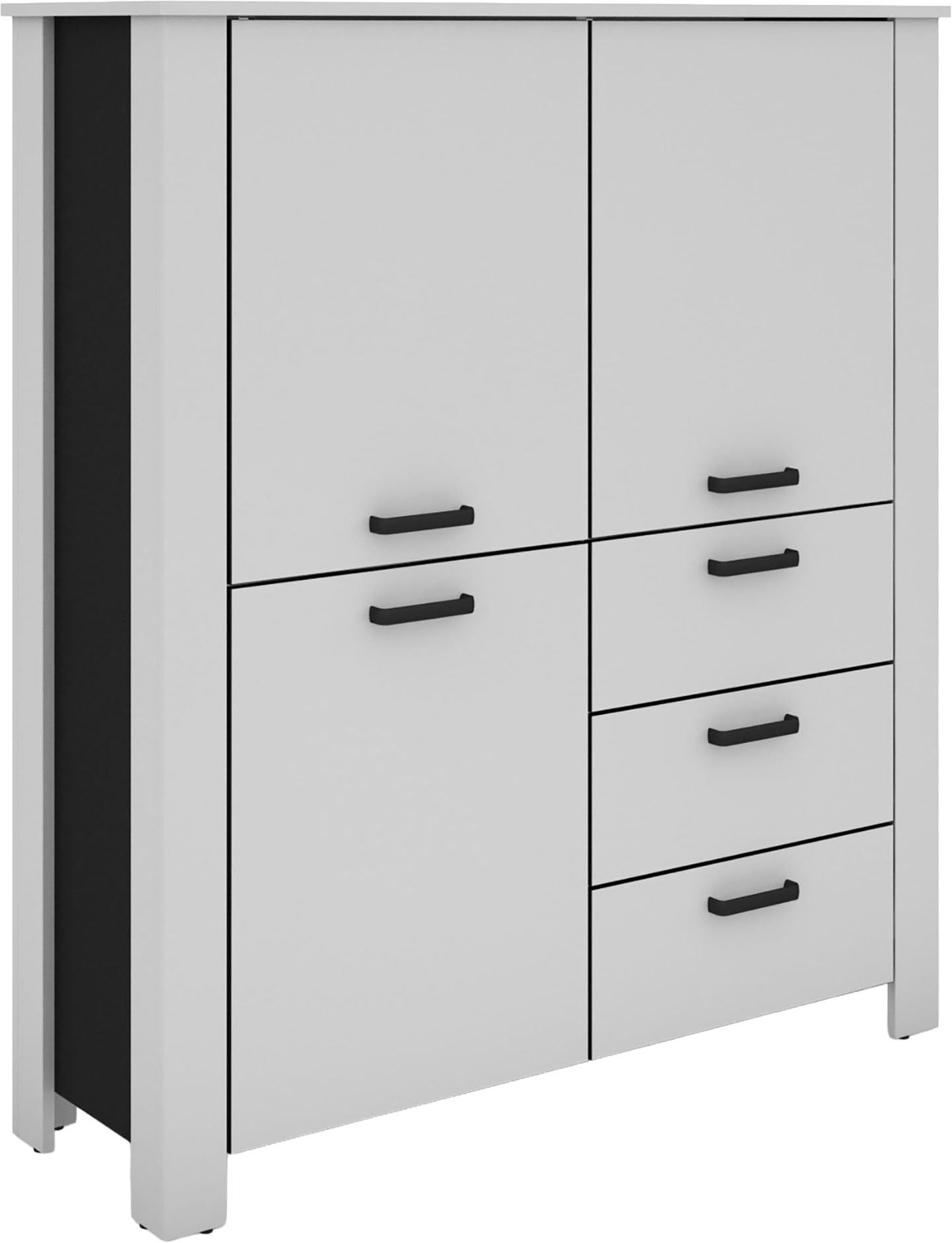 Image of byLIVING Vitrine "Highboard Faro" 1 Stk. tlg. 3 Türen und 3 Schubkästen für maximale Ordnung, verschiedene Farben.