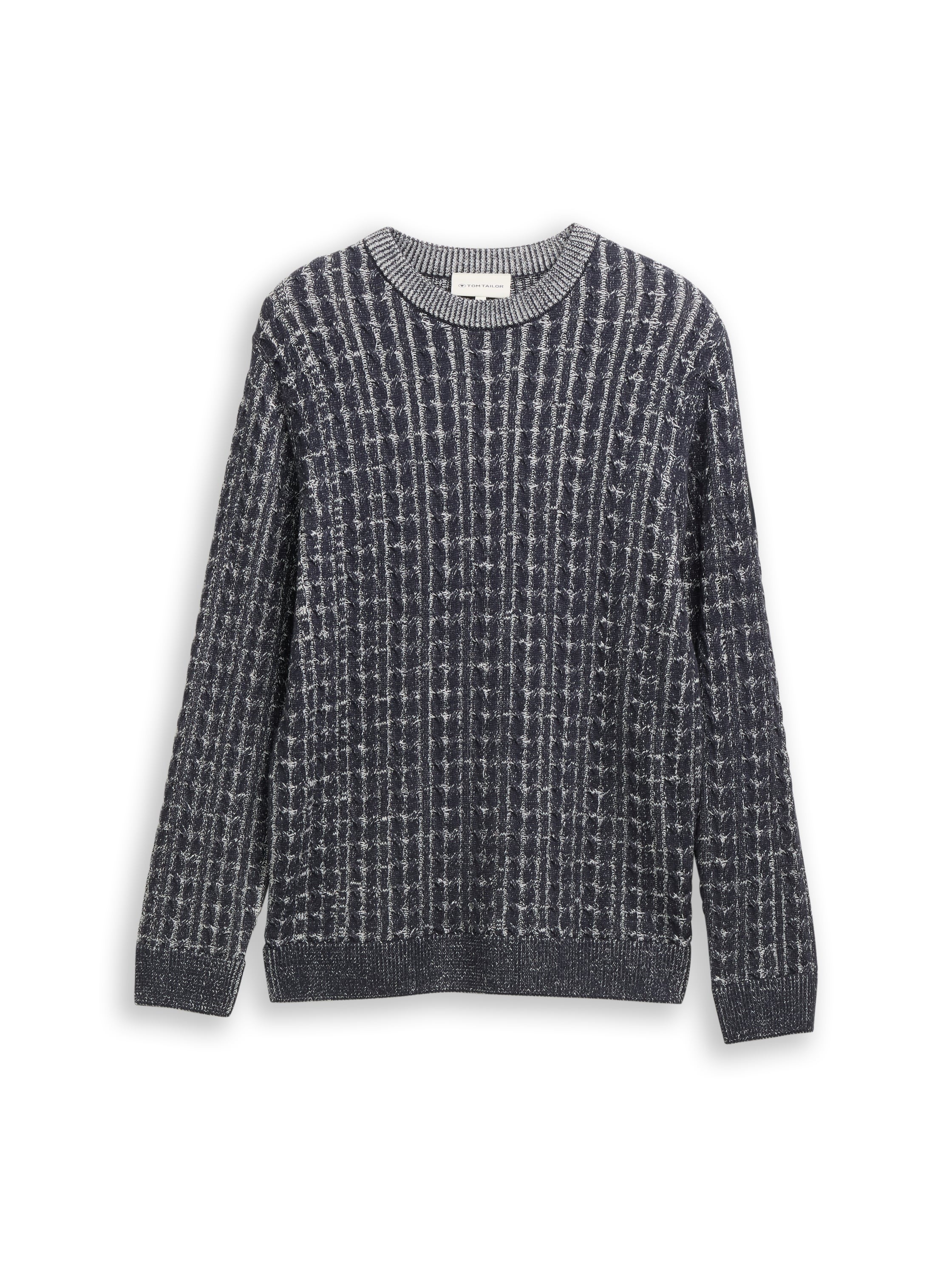 TOM TAILOR Pull à col rond mit Rippbündchen