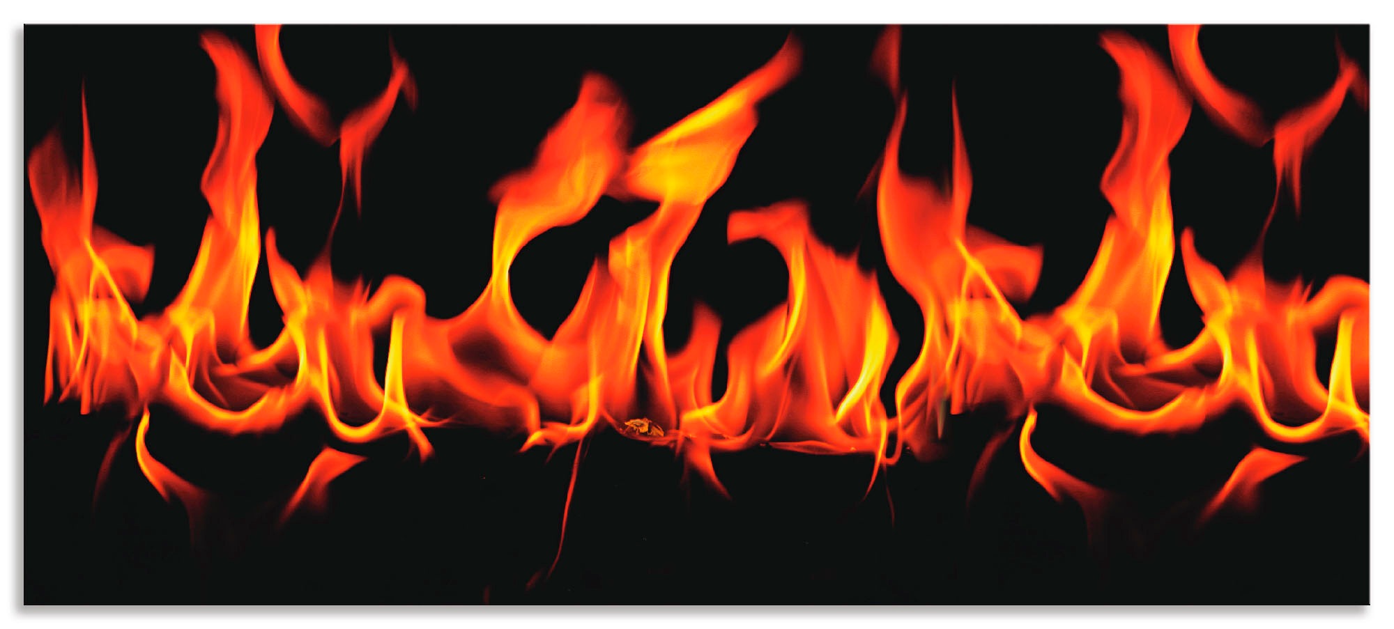 Image of Artland Küchenrückwand »Feuer 2 - Flammen«, (1 tlg.), selbstklebend in vielen Grössen - Spritzschutz Küche hinter Herd u. Spüle als Wandschutz vor Fett, Wasser u. Schmutz - Rückwand, Wandverkleidung aus Alu bei Ackermann Versand Schweiz