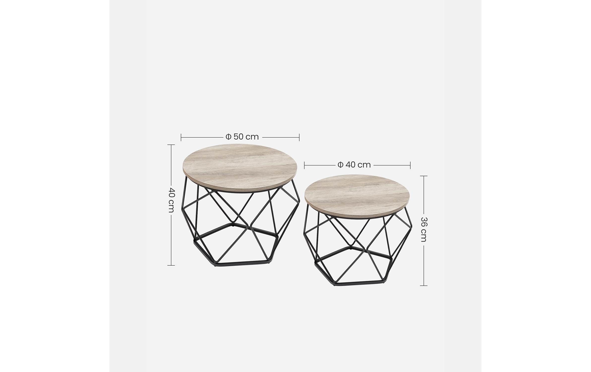 VASAGLE Couchtisch »50 x 40.6 cm 2er Set«