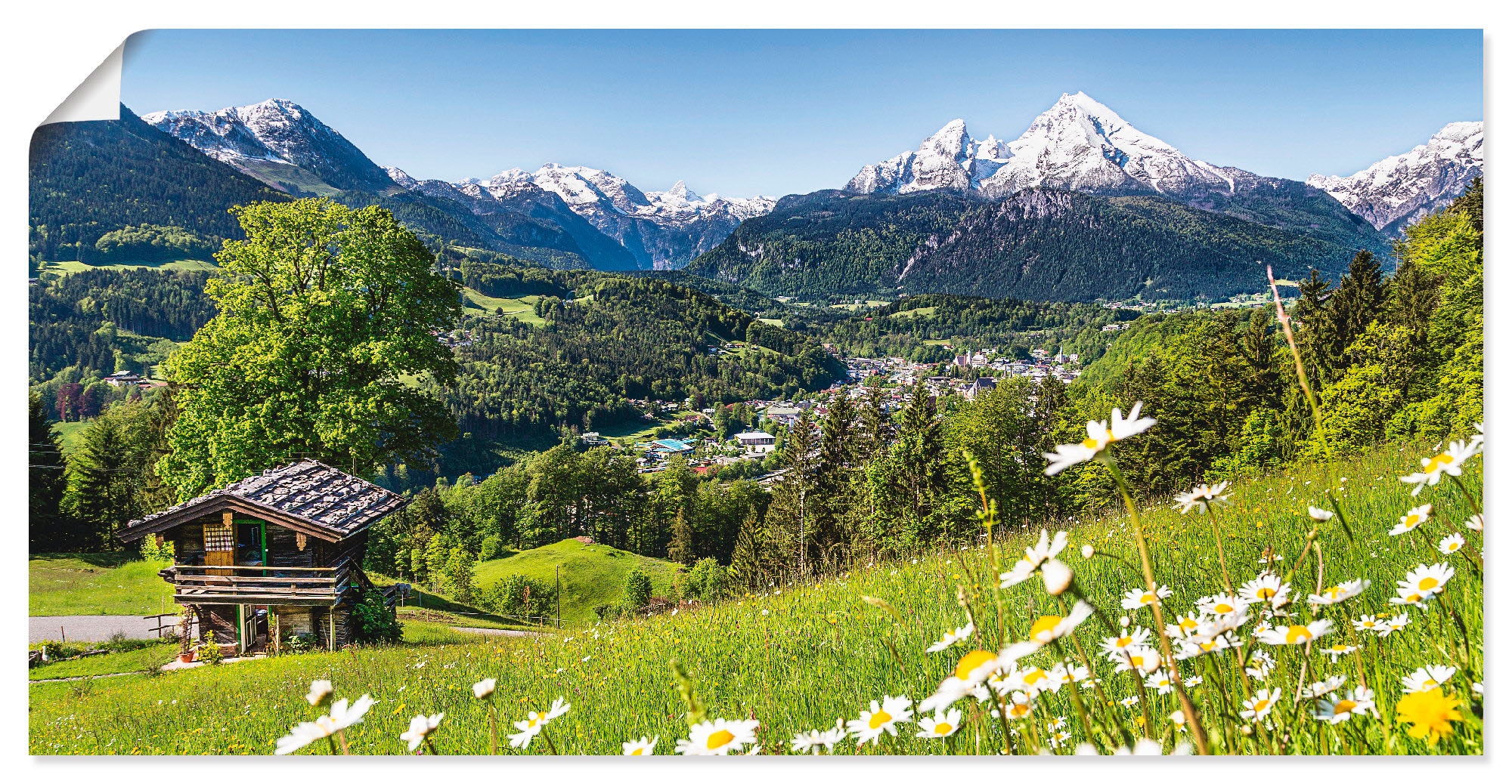 in »Landschaft Poster St.), Bayerischen Leinwandbild, in versch. kaufen Wandaufkleber Alpen«, Artland Alubild, günstig als Grössen Berge, den Wandbild (1 oder