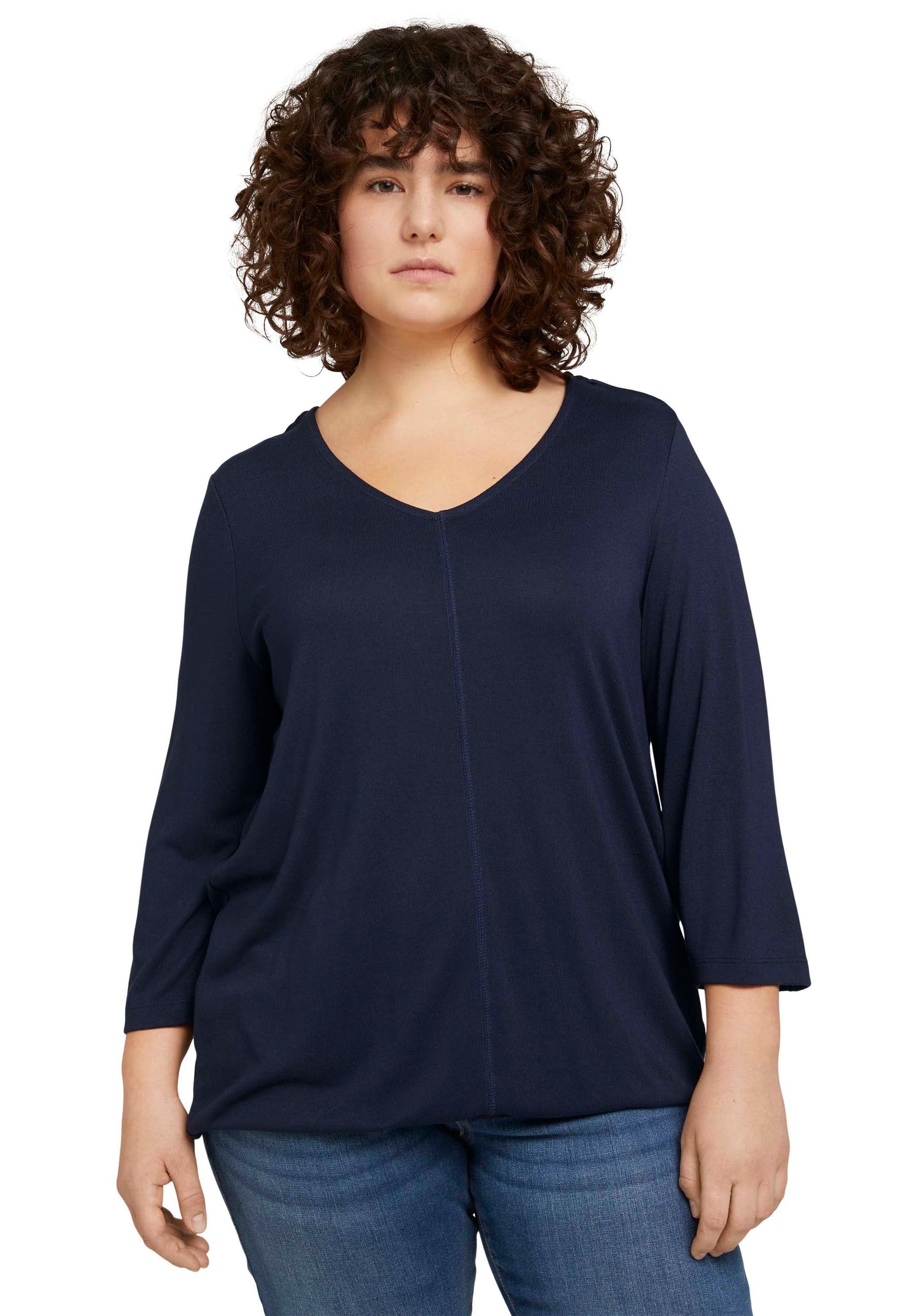 Image of TOM TAILOR PLUS Langarmshirt, mit elastischem Saum bei Ackermann Versand Schweiz