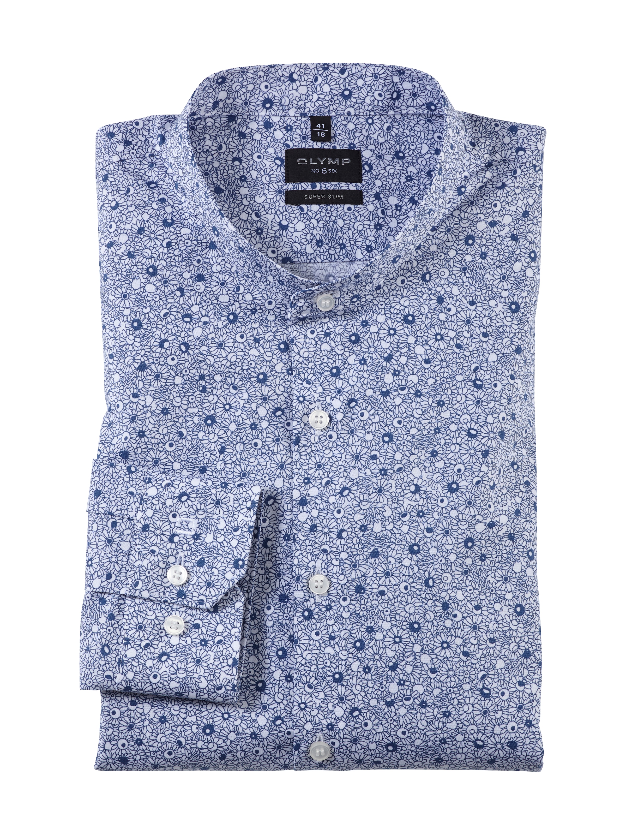 OLYMP Chemise d'affaires »No. Six super slim« Mit Allover Blumenprint