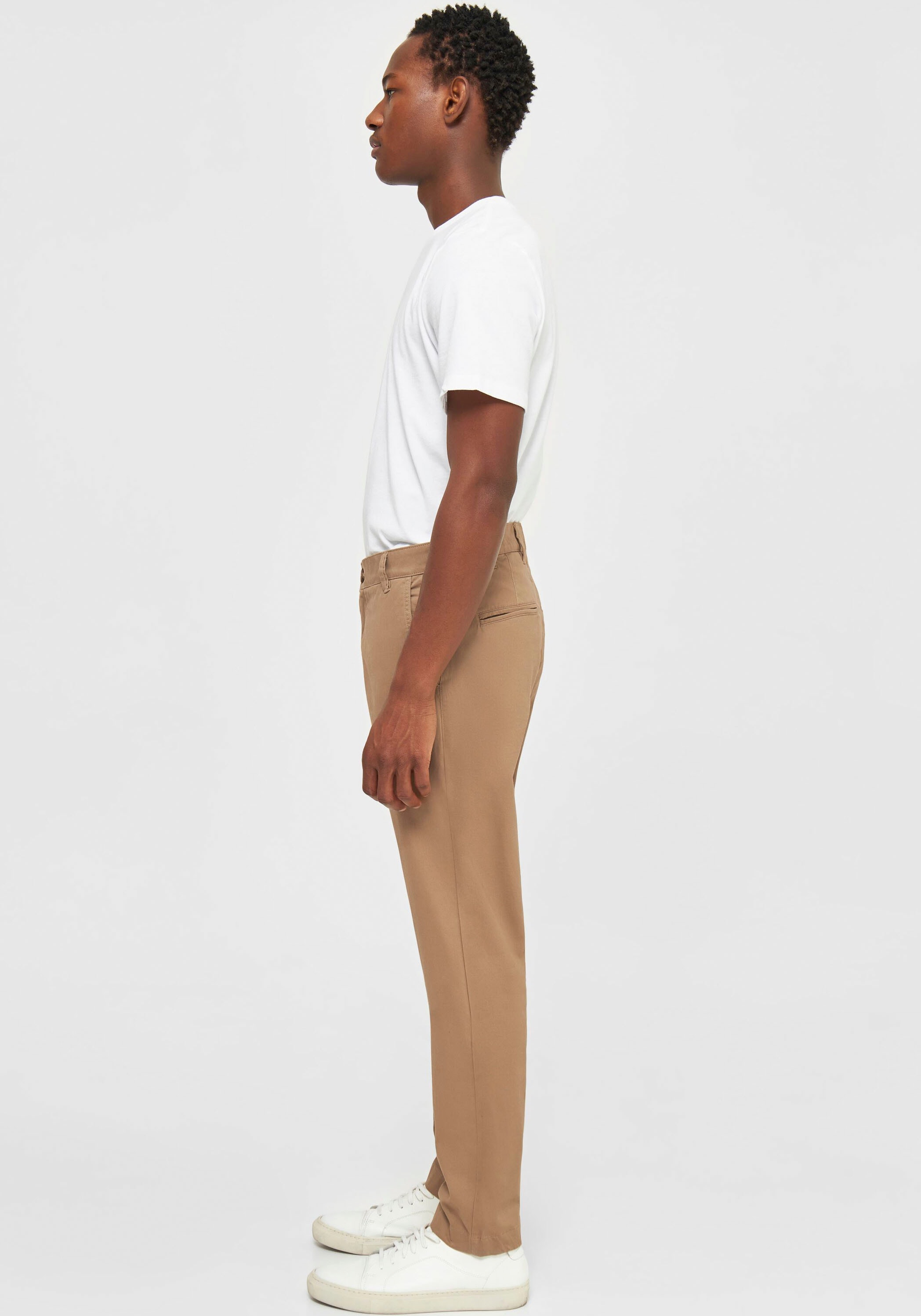 KnowledgeCotton Apparel Chinohose »LUCA slim«, mit Label-Stichting hinten