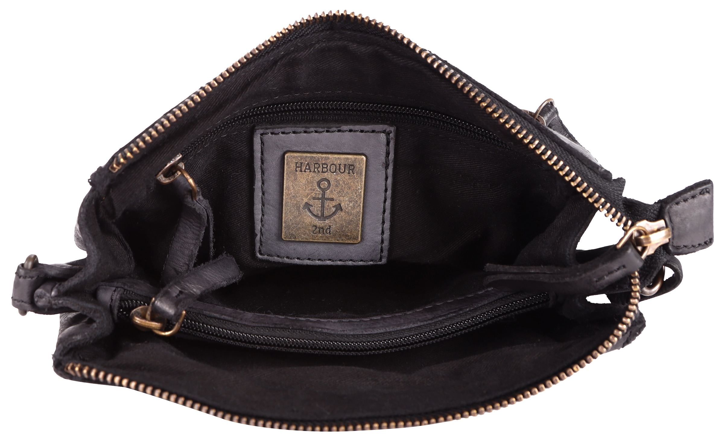 HARBOUR 2nd Umhängetasche »Tiani«, Schultertasche Handtasche Damen Tasche Damen mit Logoanhänger