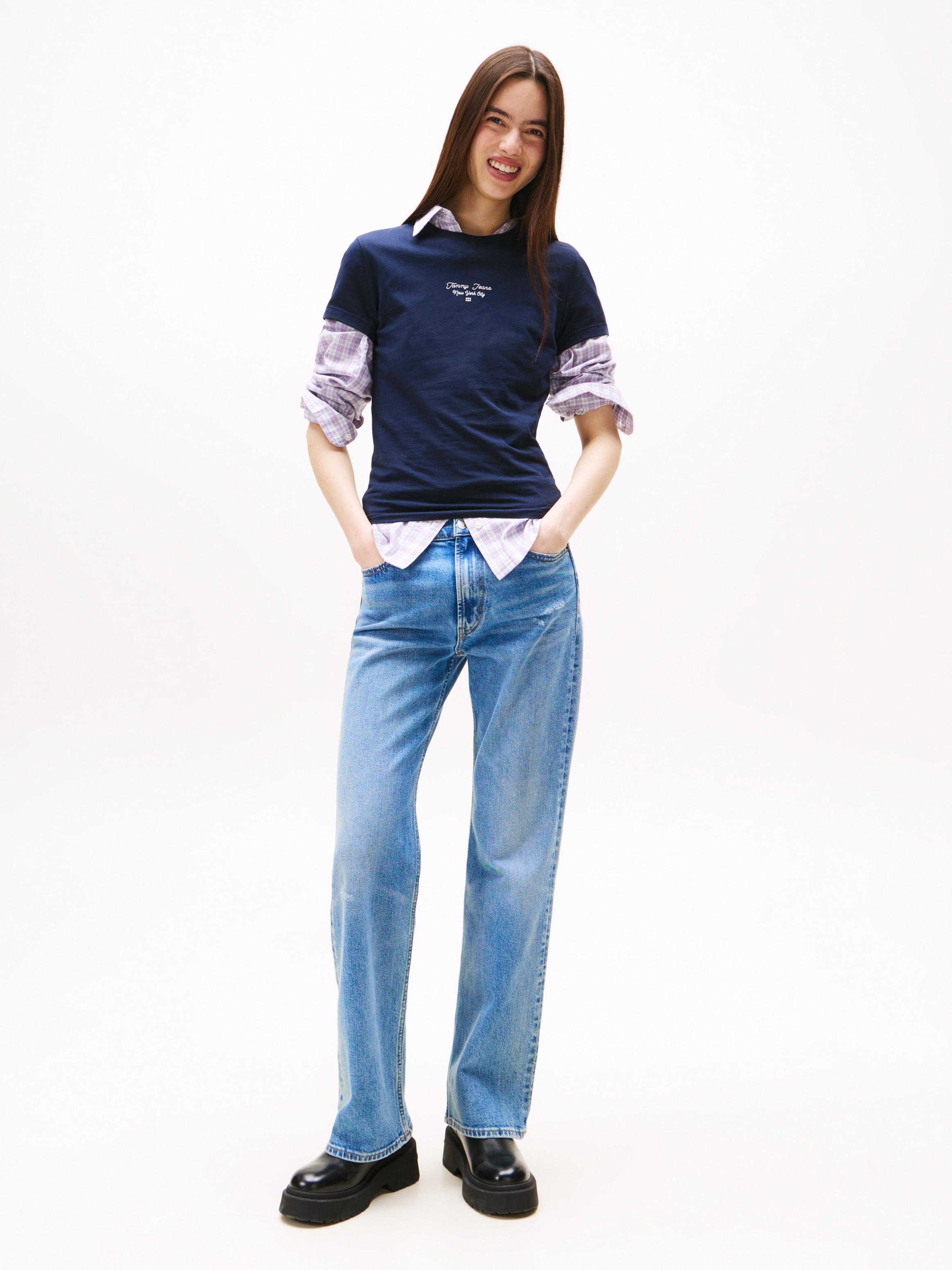 Tommy Jeans Kurzarmshirt »TJW SLIM ESS LOGO 1 TEE EXT«