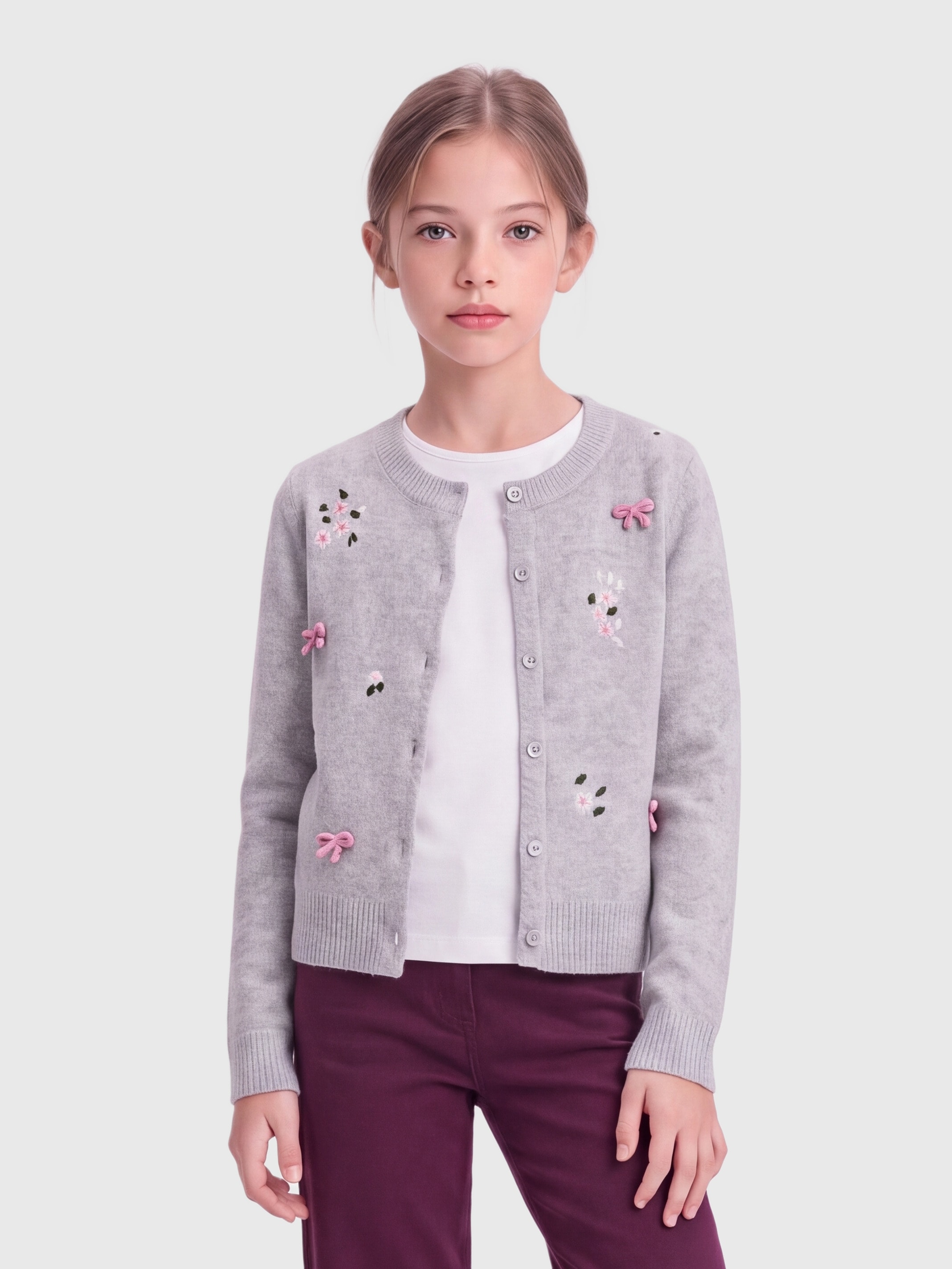 Image of KIDS ONLY Strickjacke "KOGDORA DETAIL LS O-NECK CARDIGAN KNT" Kunstfaser