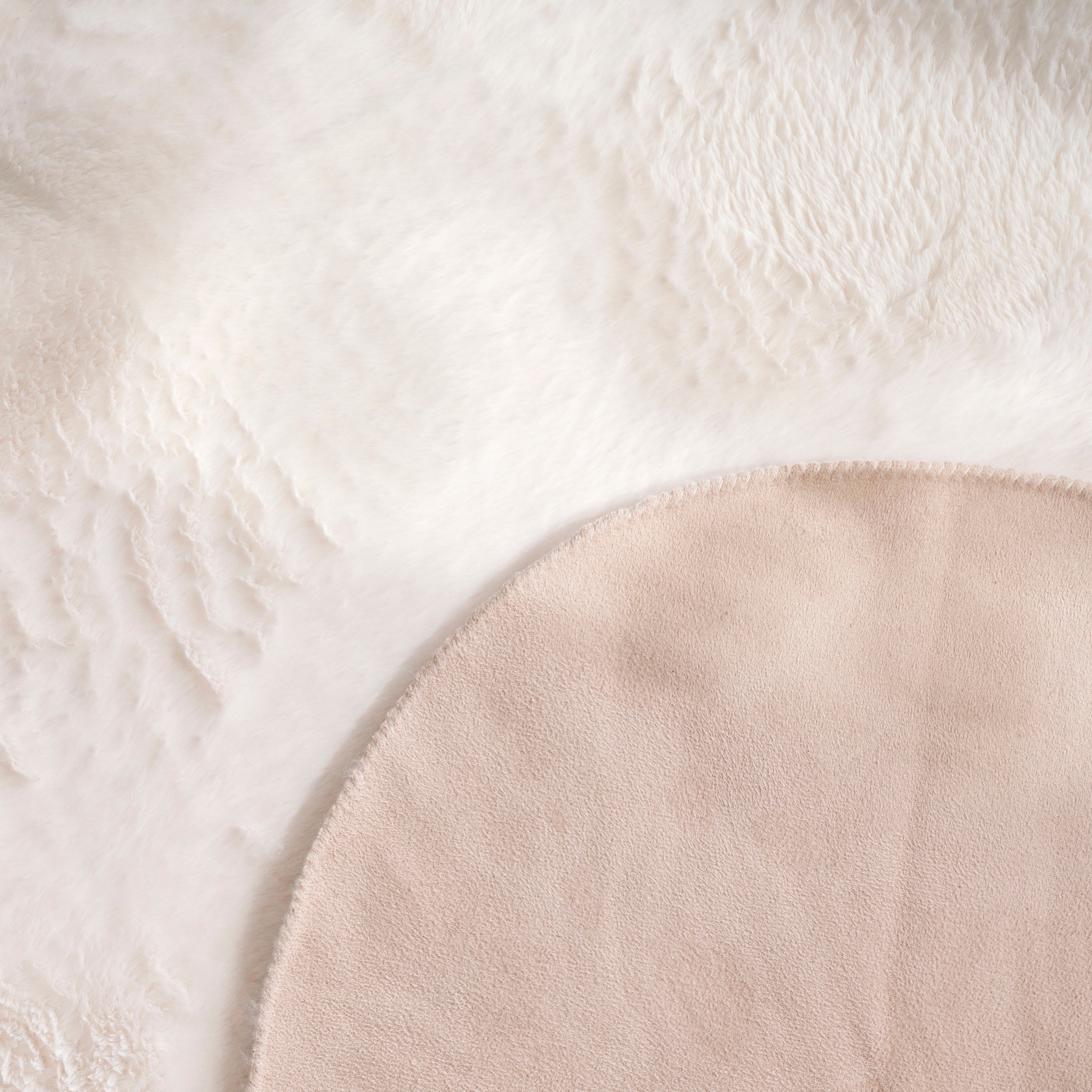 Paco Home Teppich »Pelt 640 Wolke«, wolkenförmig, 16 mm Höhe, Kunstfell, Uni Farben, sehr weicher Flor