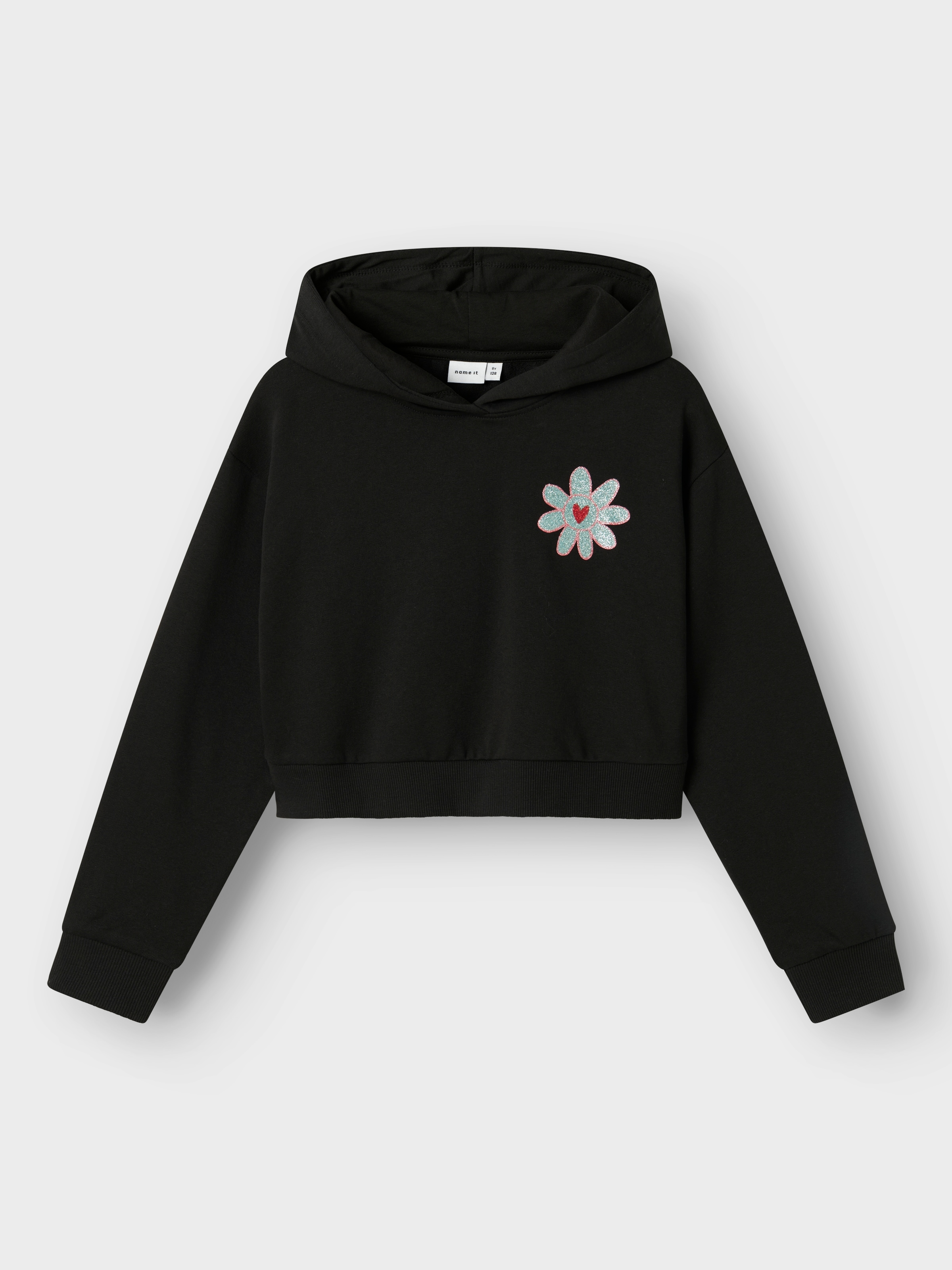 Image of Name It Kapuzensweatshirt "NKFKORY LS CROP BOXY SWE WH BRU PS NOOS"