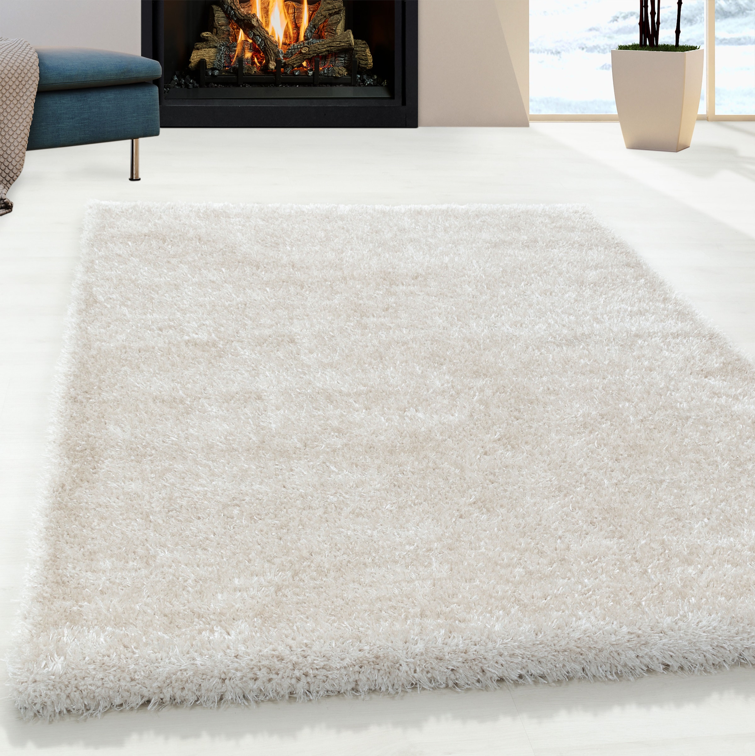 Image of Ayyildiz Teppiche Hochflor-Teppich "BRILLIANT 4200" rechteckig 50 mm Höhe Läufer, auch in rund, Langflor, Shaggy, Wohnzimmer