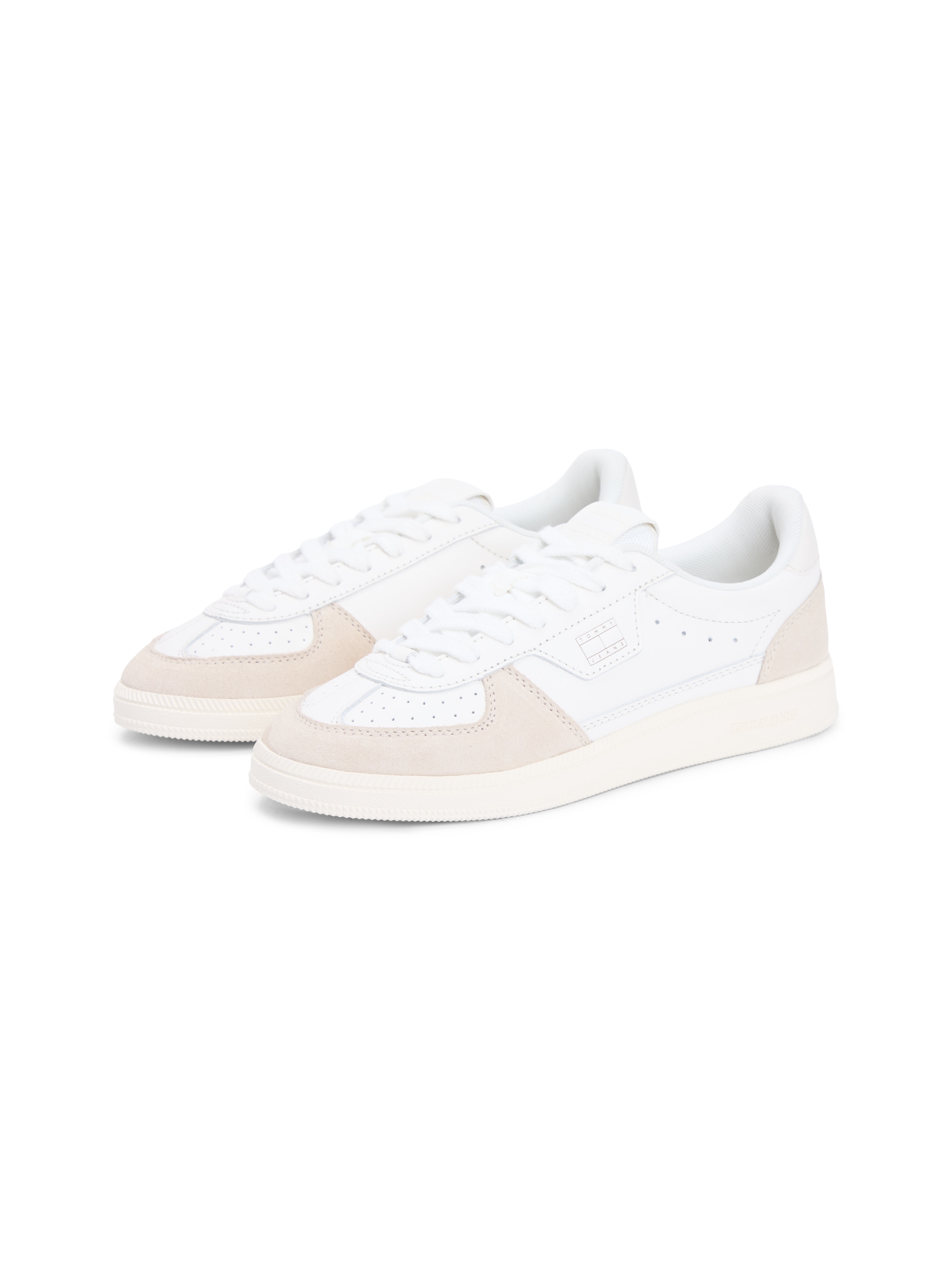 Image of Tommy Jeans Plateausneaker "THE GREENWICH EDGE LEATHER" Freizeitschuh, Halbschuh, Schnürschuh mit goldfarbenem Logoschriftzug