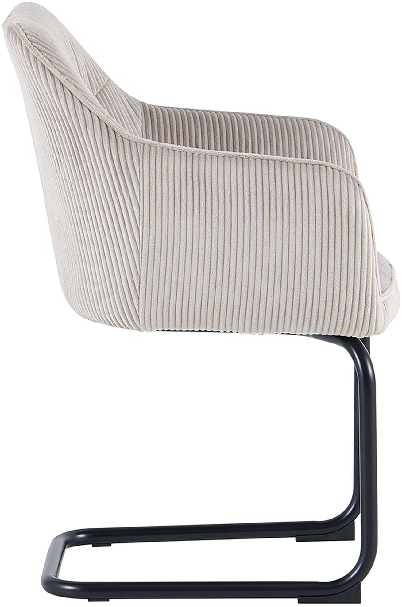 byLIVING Chaise cantilever »ELBA« (Ensemble) 2 cuisGrob-Cord, 110 kg, 180° drehbar Rückholfunktion, Schwingstuhlgestell