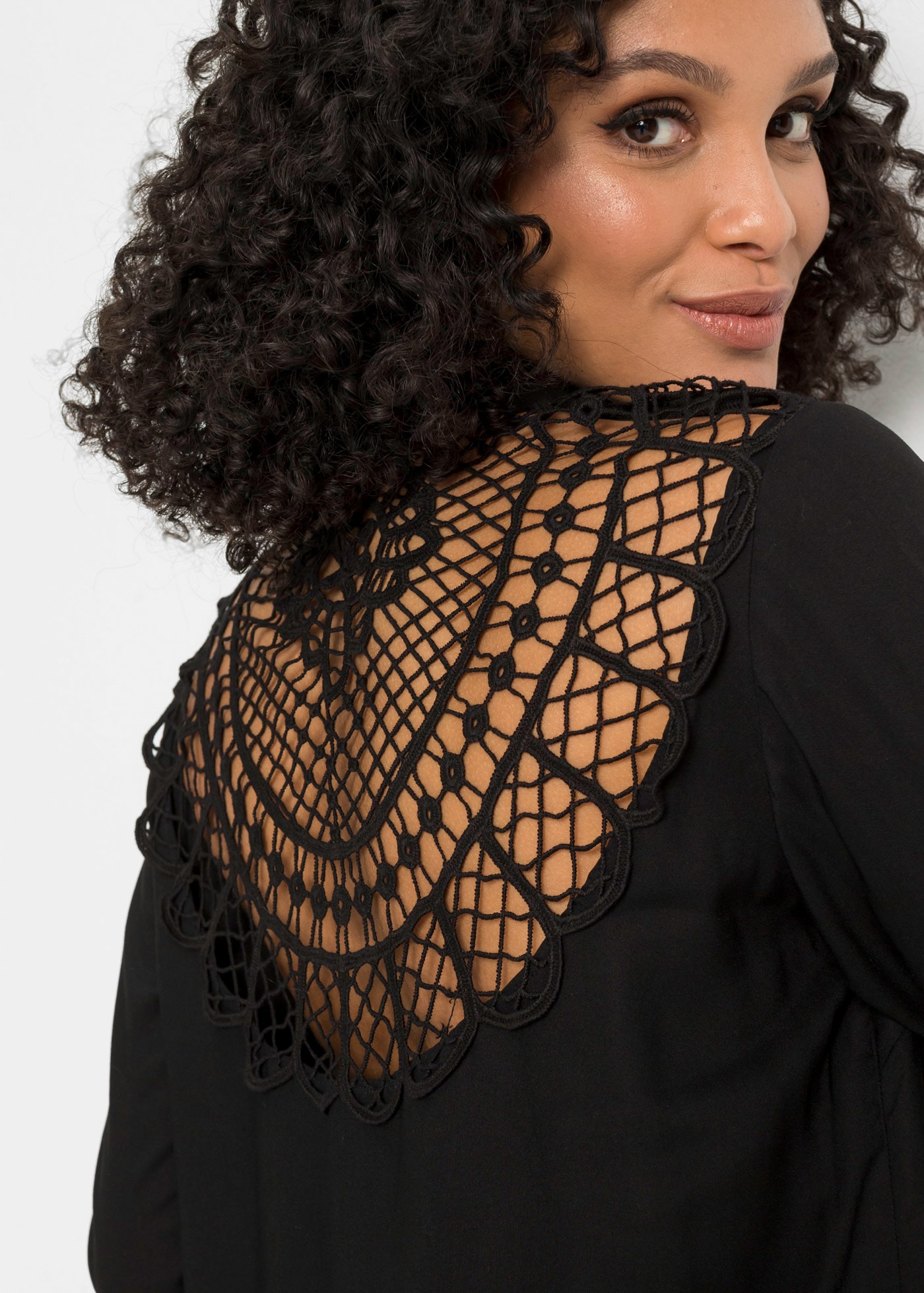 bonprix Blouse à manches longues »Bluse aus Baumwoll-Viskose Mix« Bluse aus Baumwoll-Viskose Mix