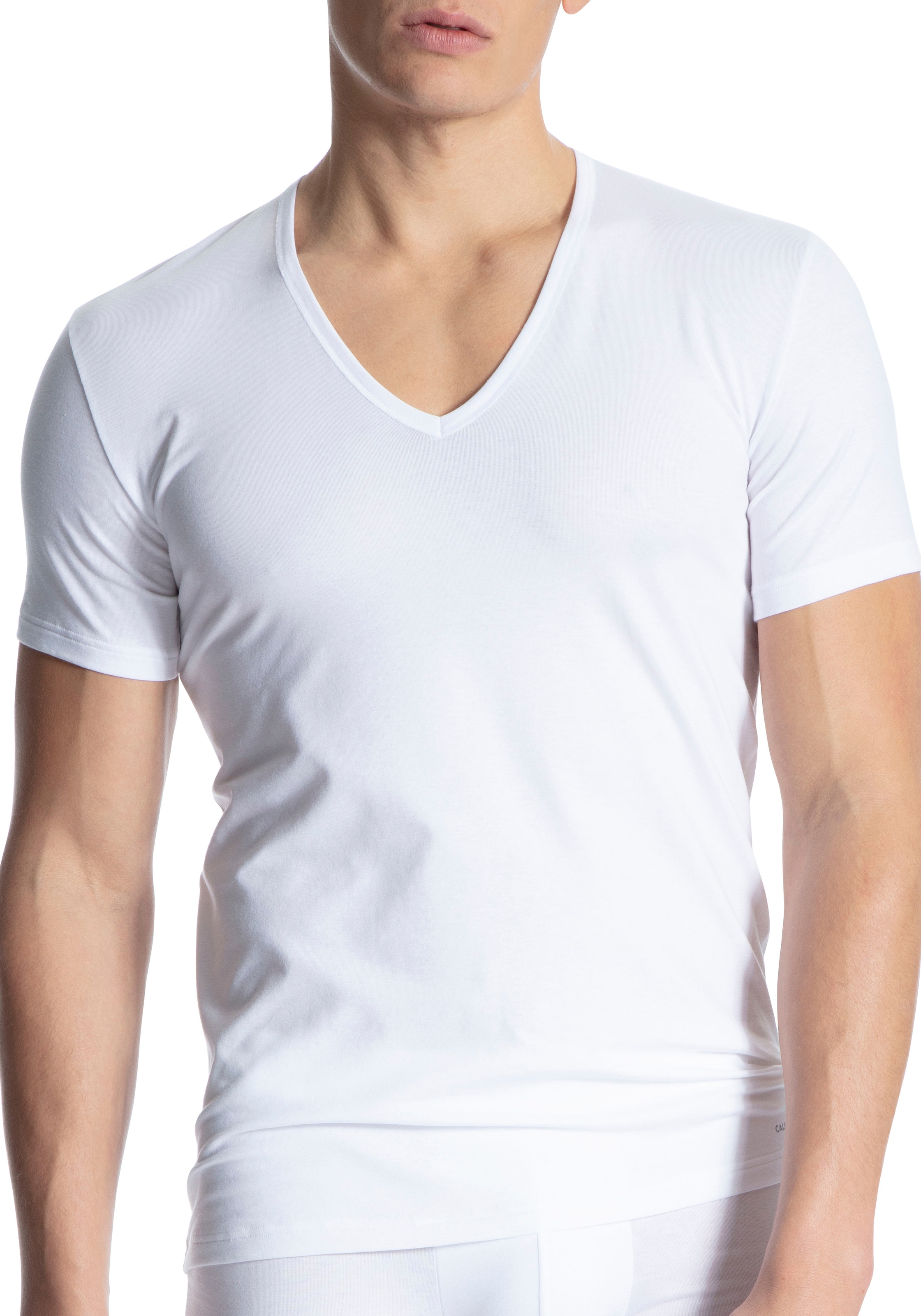 CALIDA T-Shirt »Cotton Code«, mit V-Ausschnitt und perfekter Passform