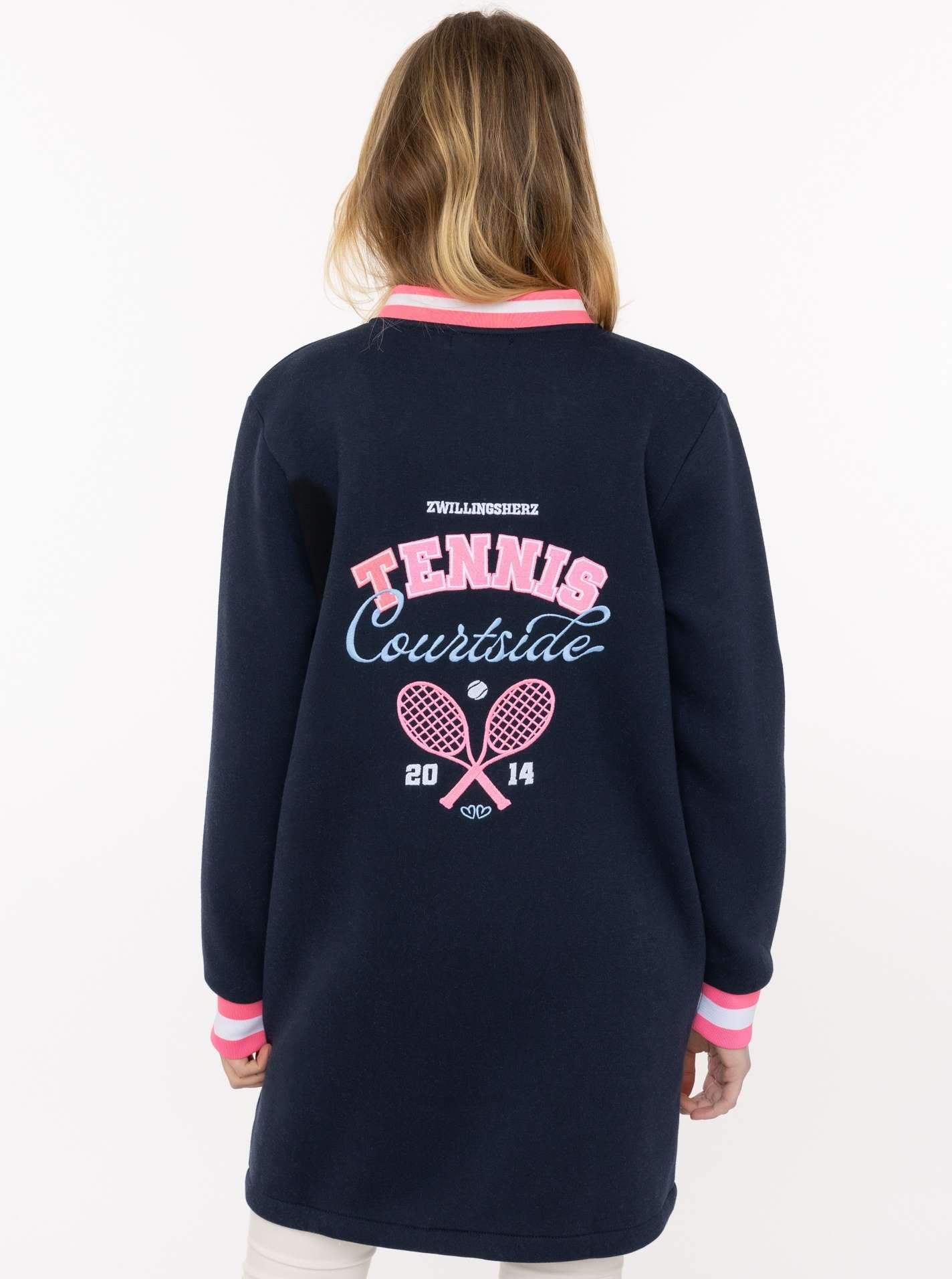 Zwillingsherz Kurzmantel »"Courtside"« Stickerei,Ressverschluss, elastische Bündchen
