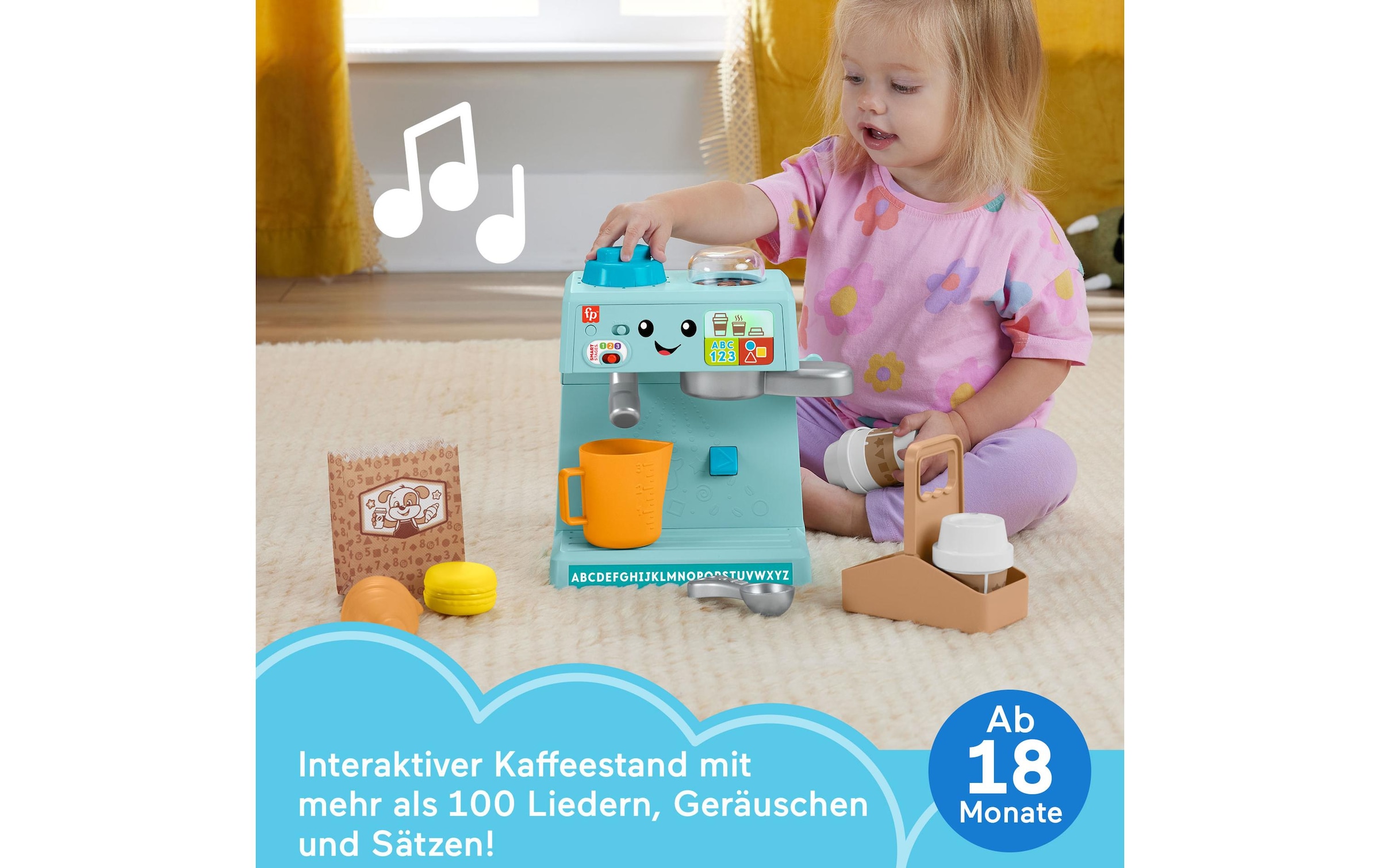 Fisher-Price® Kinder-Kaffeemaschine »Mein Barista-Set mehrsprachige Version«