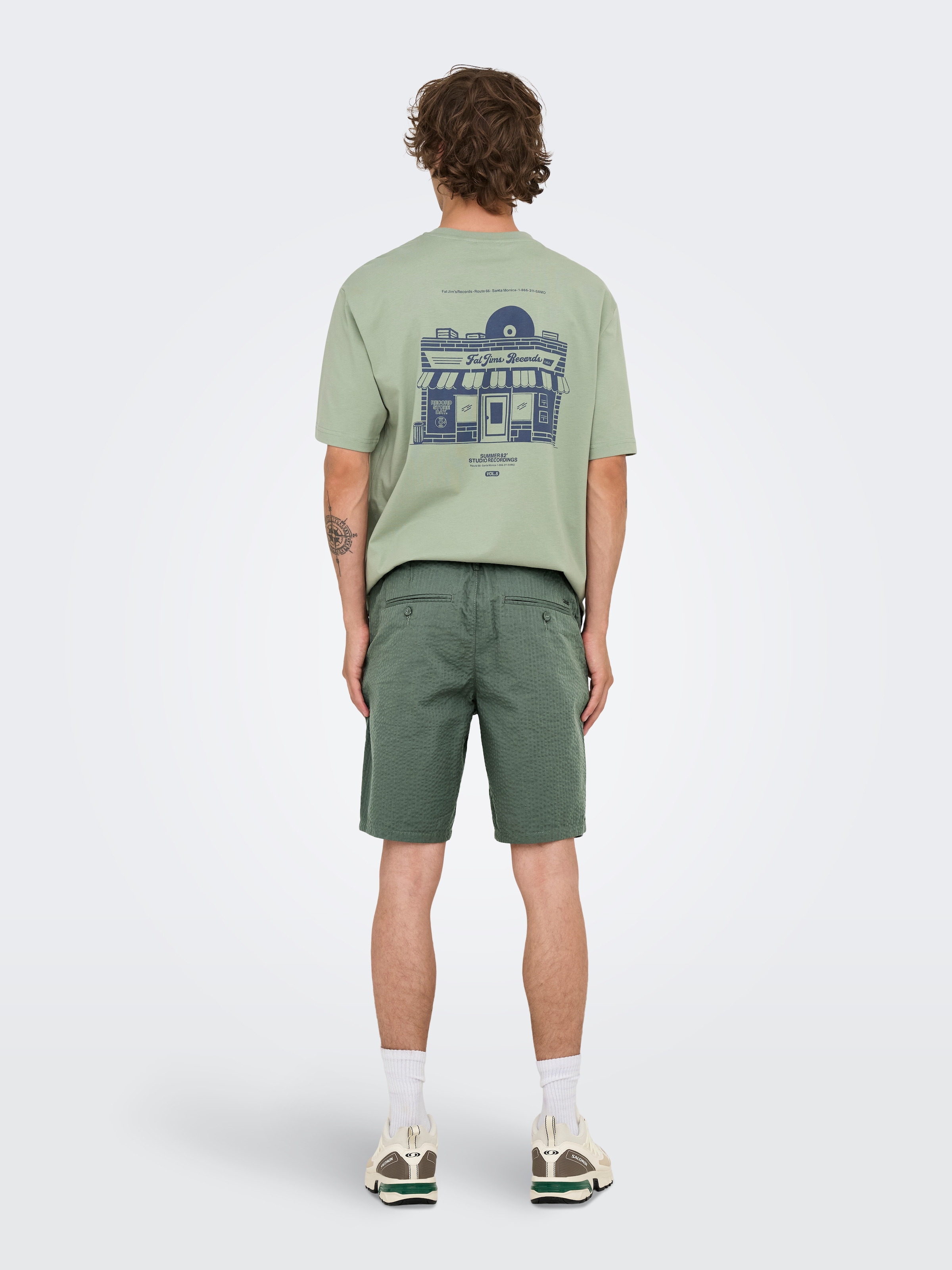 ONLY & SONS Short »ONSLEO LIFE 0009 SEERSUCKER SHORTS NOOS«