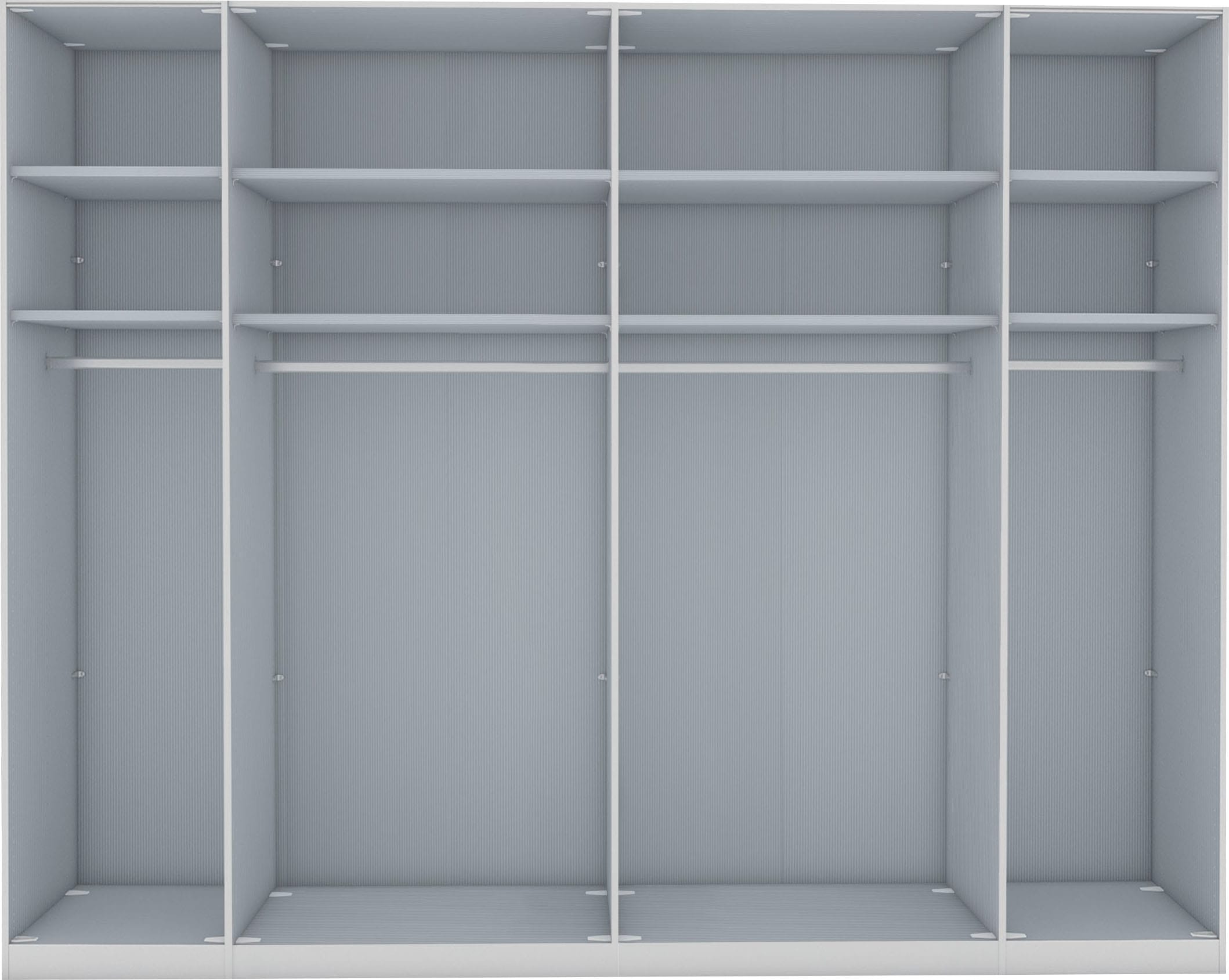 WIEMANN Armoire à portes pliantes »Monaco, Kleiderschrank, Schrank, Wäscheschrank, mit edler Glasfront« 2 Breiten, 2 Höhen 216/236 cm auswählbar, MADE IN GERMANY,  inkl. gepämpften Schubkästen und Türen, mit Panoramaöffnung