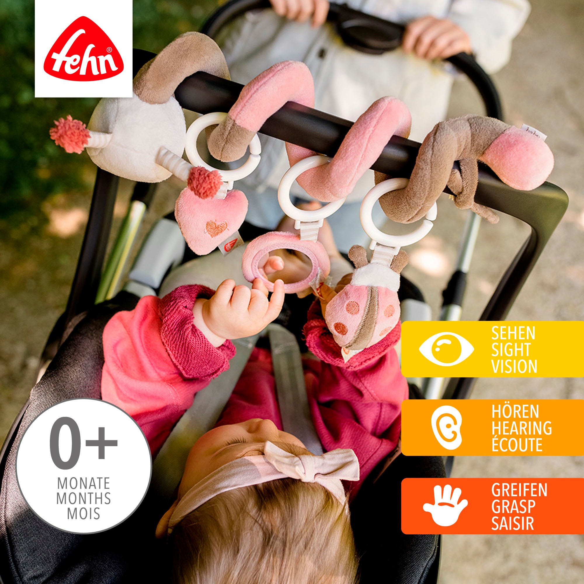 Fehn Greifspielzeug "Classic Stars, Garden Dreams Activity-Spirale Biene"