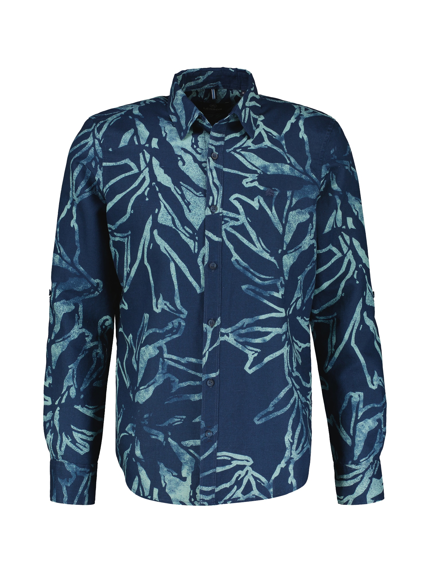 LERROS Chemise à manches longues »Herren Langarmhemd mit sommerlichem Alloverprint«