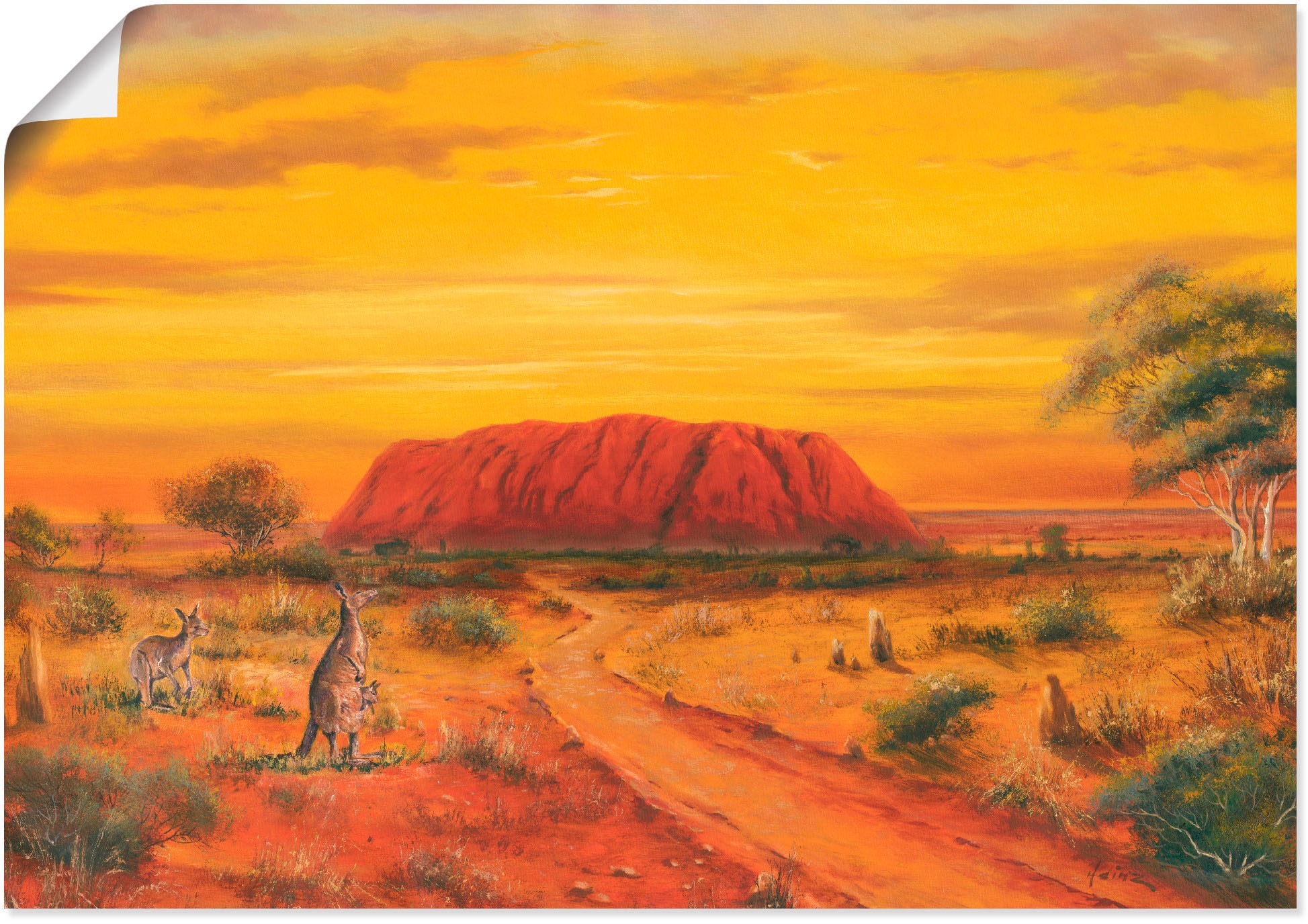 Image of Artland Wandbild »Australisches Tal«, Australien, (1 St.), in vielen Grössen & Produktarten - Alubild / Outdoorbild für den Aussenbereich, Leinwandbild, Poster, Wandaufkleber / Wandtattoo auch für Badezimmer geeignet bei Ackermann Versand Schweiz