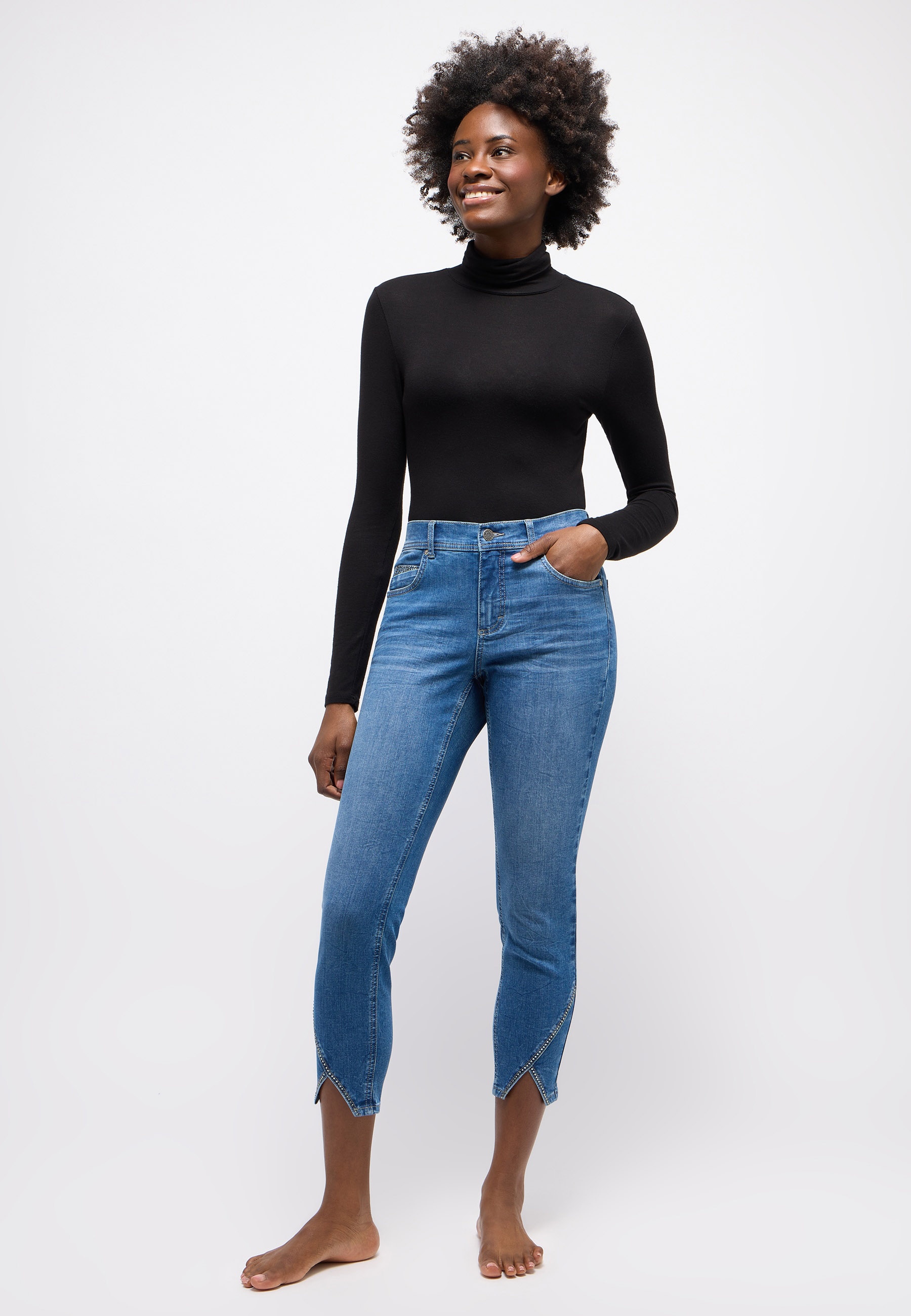 ANGELS 7/8-Jeans »Ornella«, mit Strassteinchen am Beinabschluss