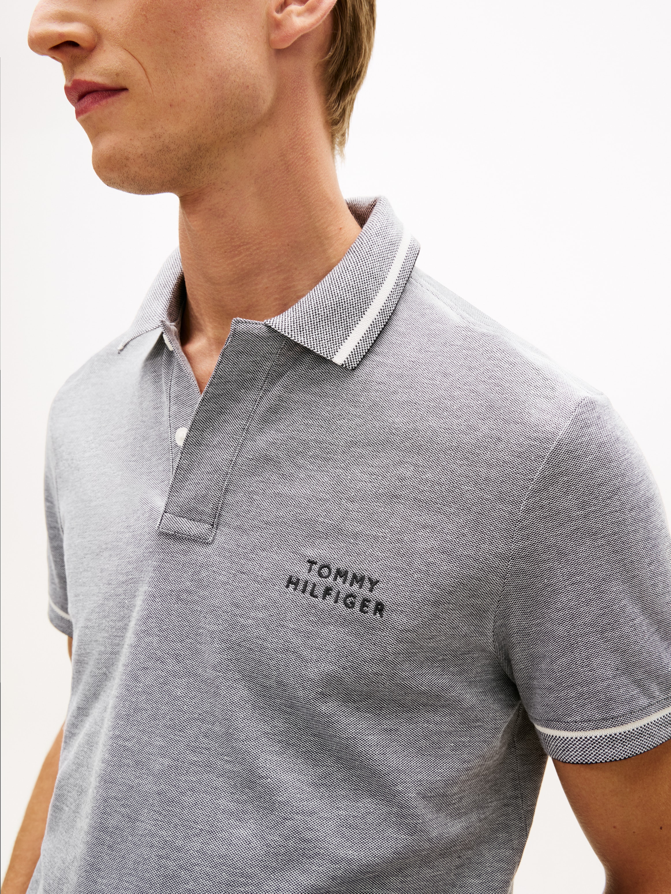 Tommy Hilfiger Polo »OXFORD TWO TONE REGULAR PLACKET« regular fit avec col polo