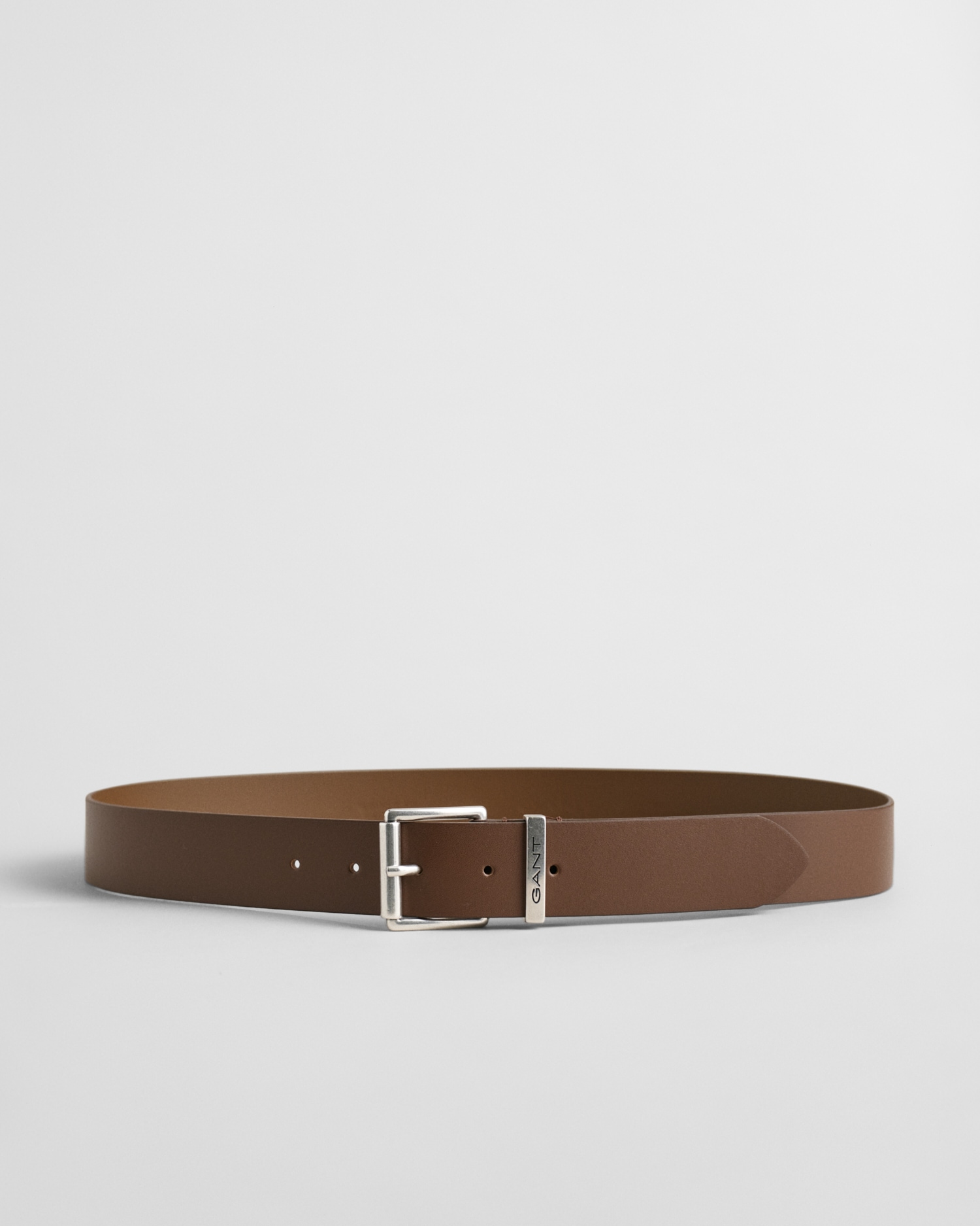 Gant Ledergürtel »LOGO LEATHER BELT« mit silberner Schnalle, Dornschliesse, 100% Echt Leder, Langlebig