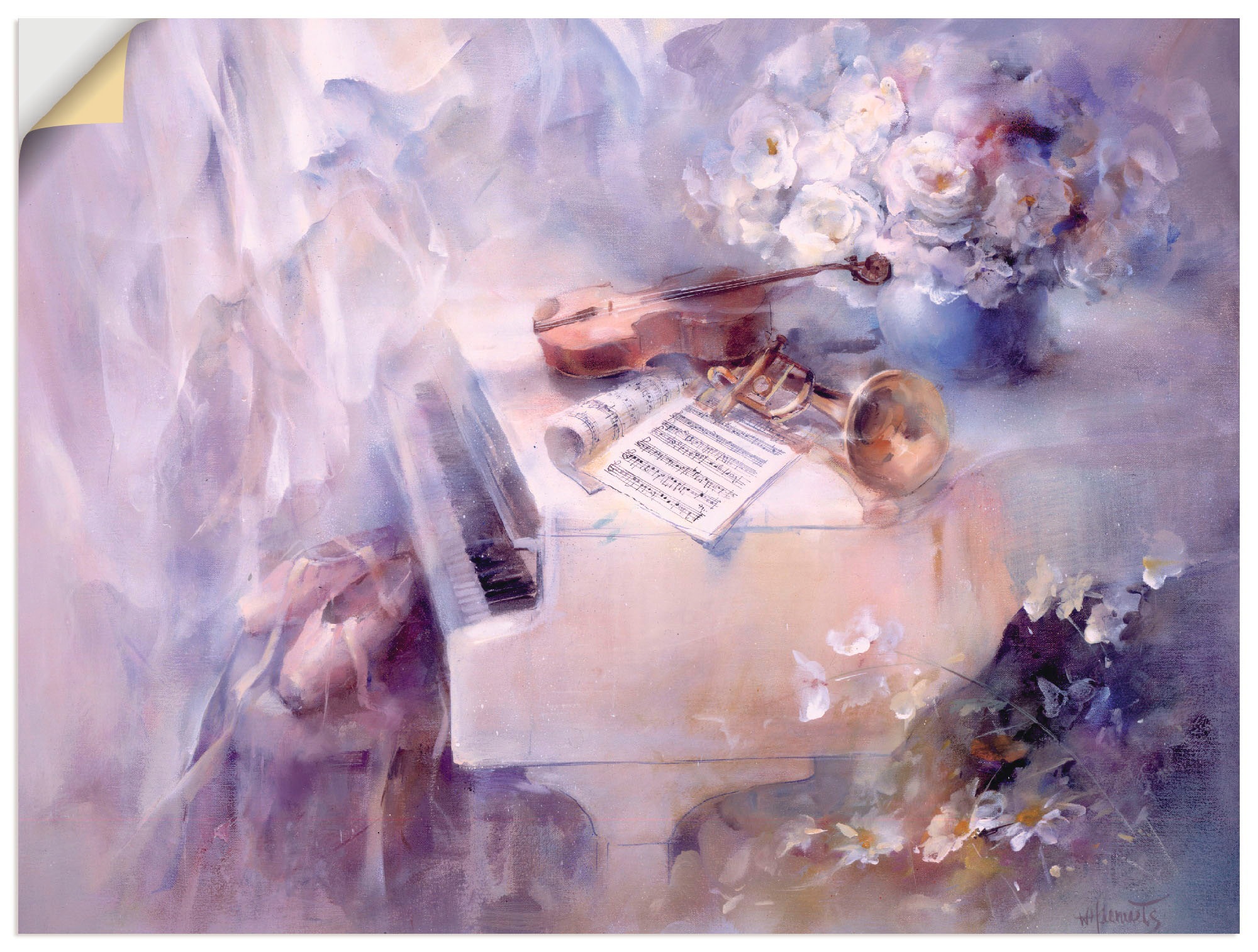 Image of Artland Wandbild »Wie ein Lied«, Instrumente, (1 St.), in vielen Grössen & Produktarten -Leinwandbild, Poster, Wandaufkleber / Wandtattoo auch für Badezimmer geeignet bei Ackermann Versand Schweiz