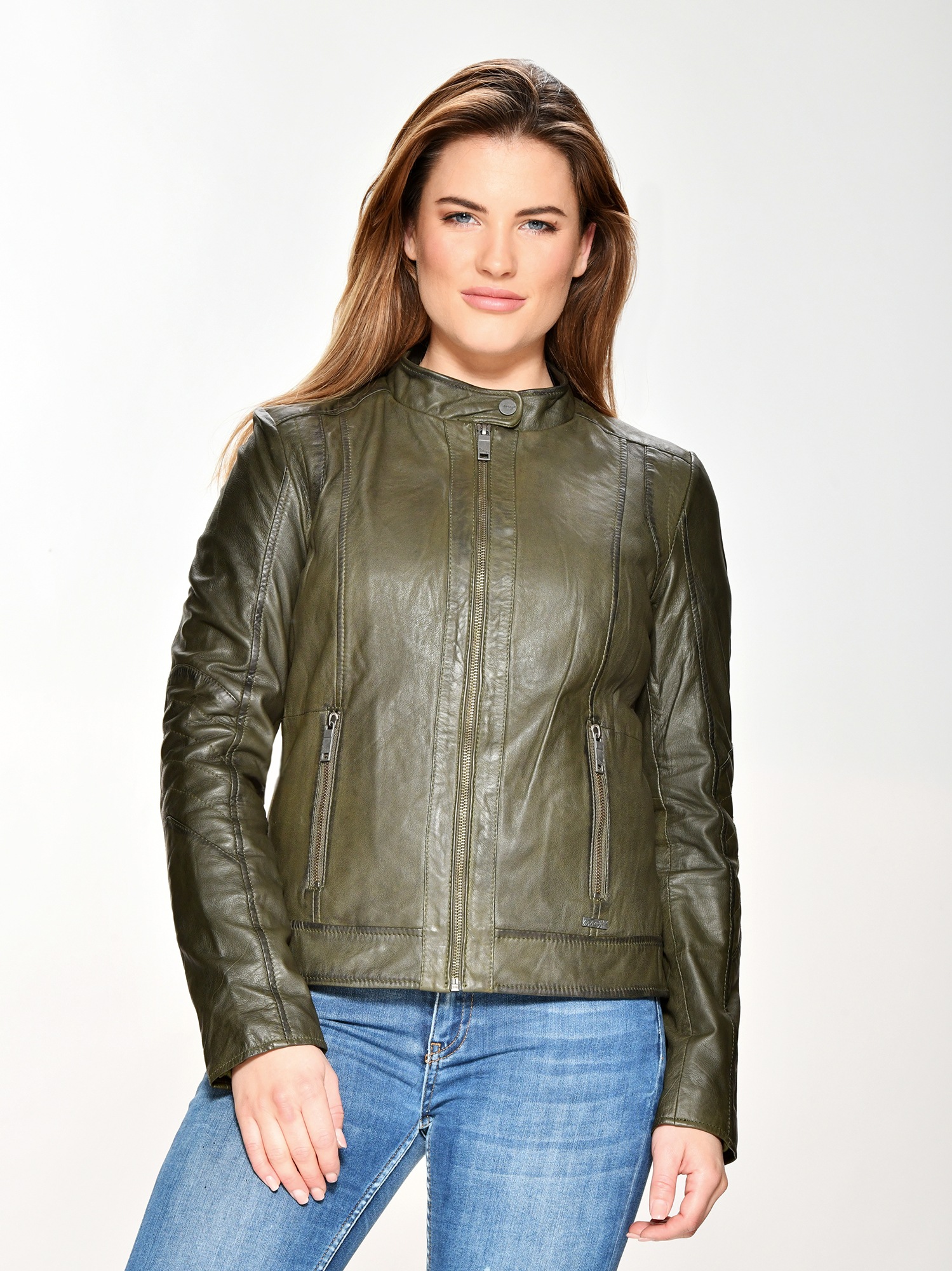 Lederjacke mit Stehkragen »Marcie«