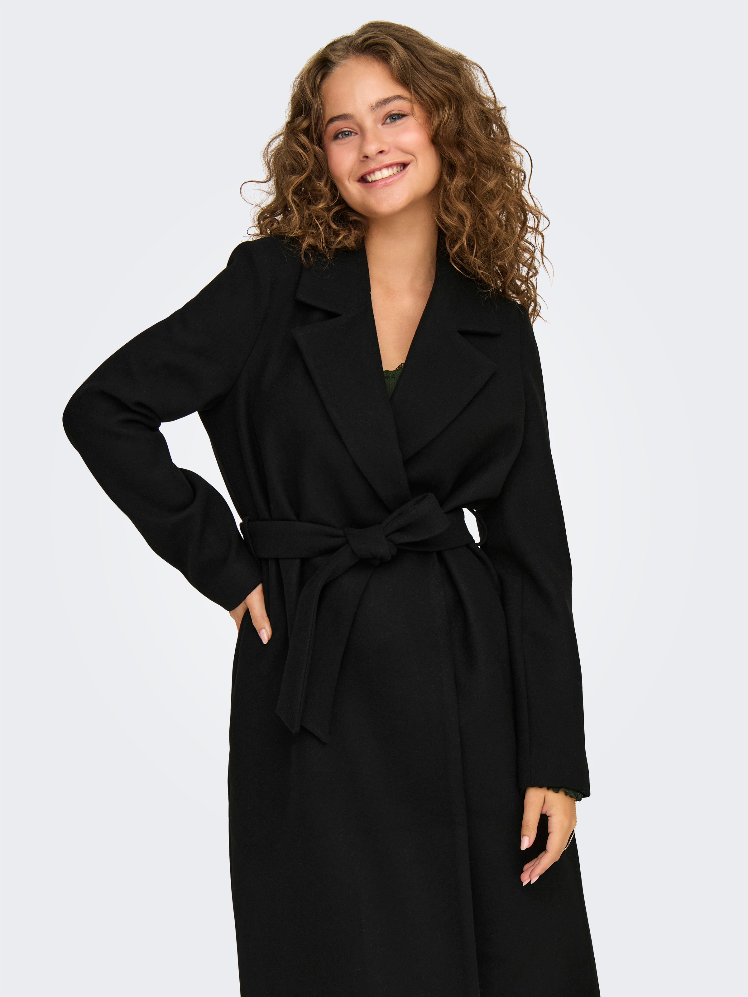 Image of ONLY Langmantel "ONLALVILDA LIFE WRAP COAT OTW" Kunstfaser