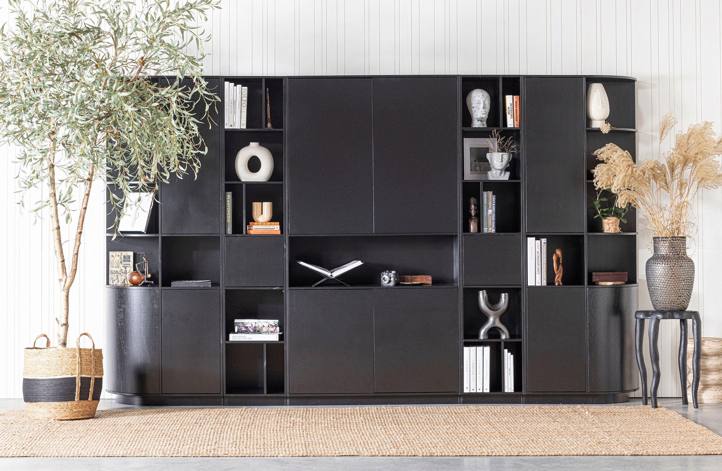 WOOOD Bücherregal »Finca FSC®-Kiefernholz mit Druckmechanismus H 210 x B 40 x T 40 cm« Tragkraft 10 kg pro Boden, schwebende Optik, Einfach zu montierbar