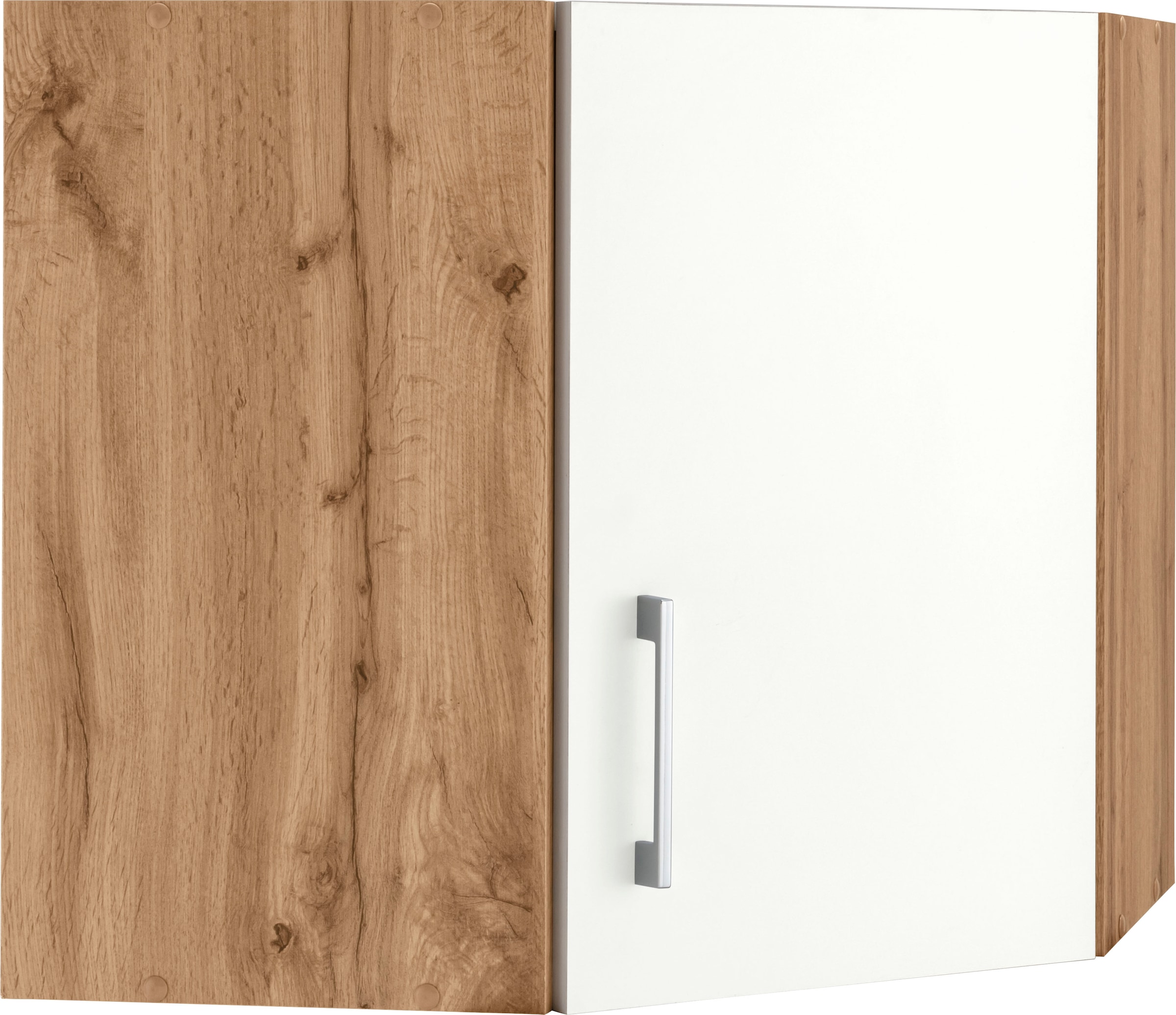 KOCHSTATION Armoire suspendue d'angle »KS-Colmar« 60 x 60 cm, avec poignée en métal
