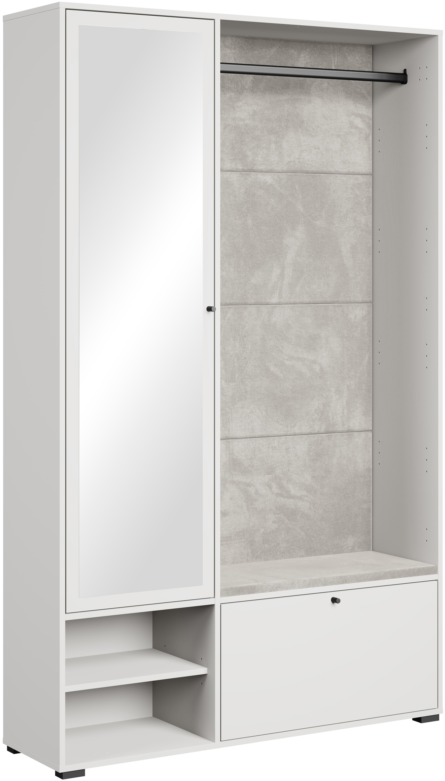Image of Home affaire Garderoben-Set "Garderobe mit Spiegel, Sitzbank und Kleiderstange" 1 Stk. tlg.