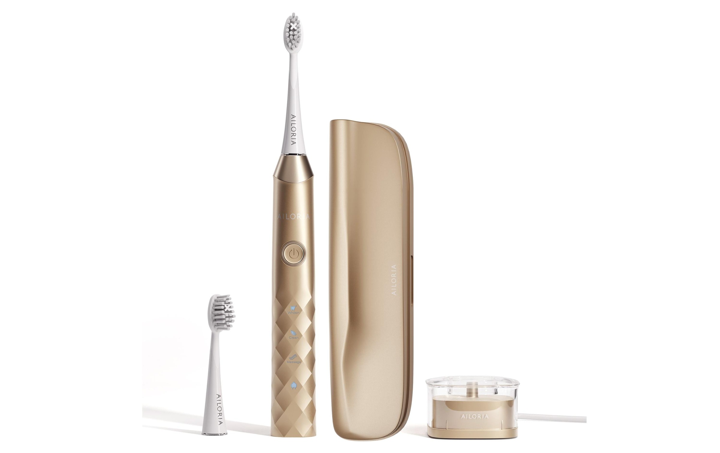 Image of AILORIA Elektrische Zahnbürste "Shine Bright Set" Leistungsstarke USB-Sonic-Zahnbürste für weisse Zähne
