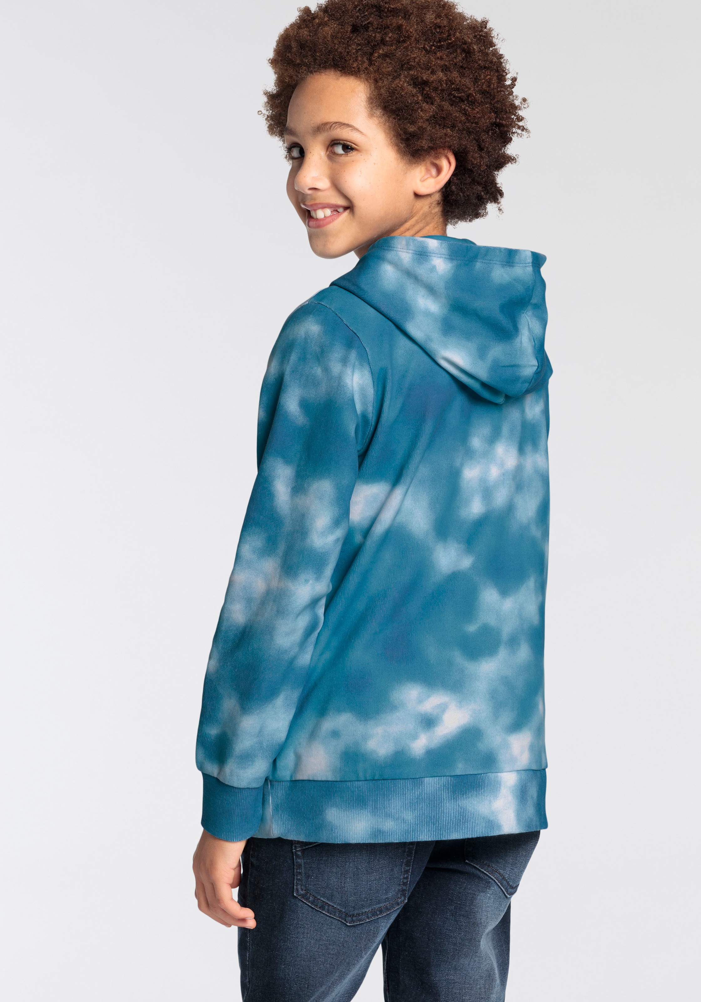 Trendige KangaROOS Kapuzensweatshirt »Kangaroos Jungen«, mit allover Batik- Print ohne Mindestbestellwert shoppen