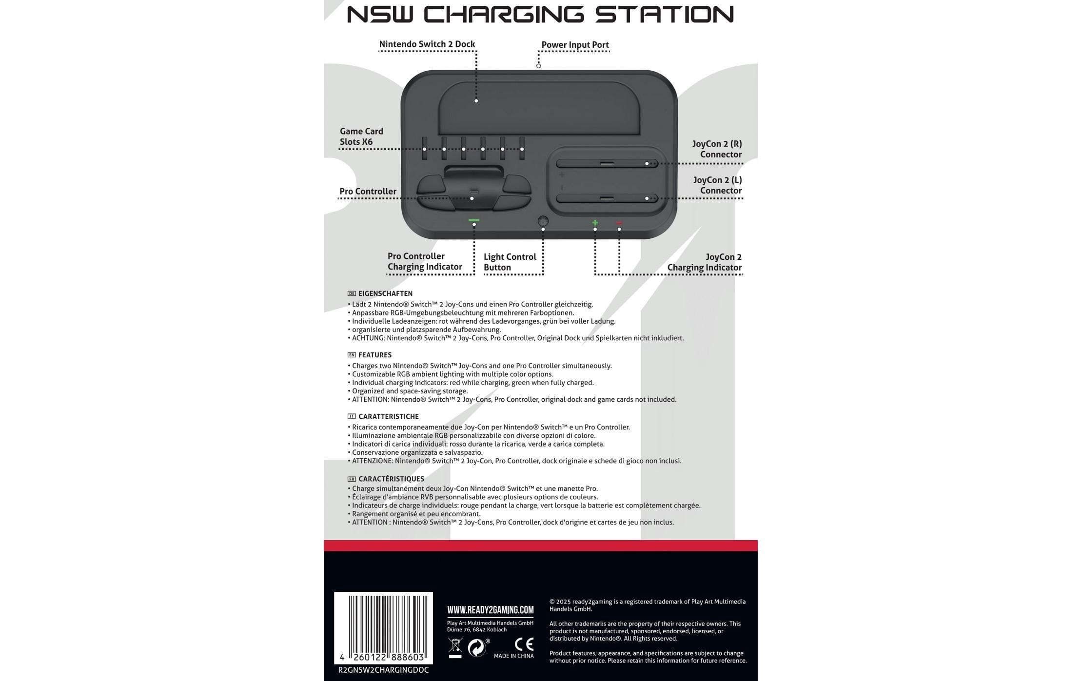   Station de charge »GAME NSW 2 Charging Dock«