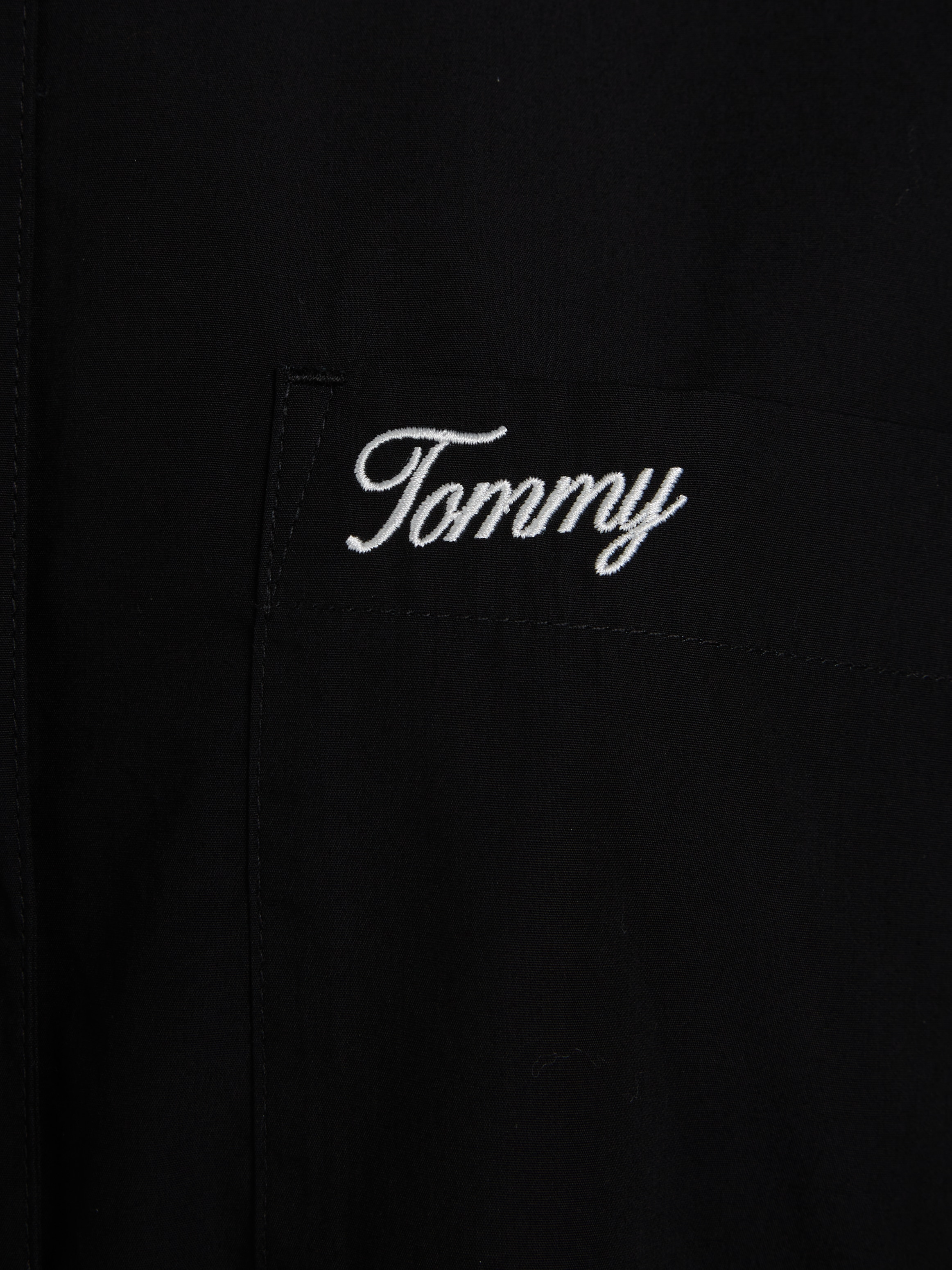 Tommy Jeans Blusentop »TJW SP OVR SCRIPT SHIRT EXT«, Mit Tommy Jeans Logo-Schriftzug