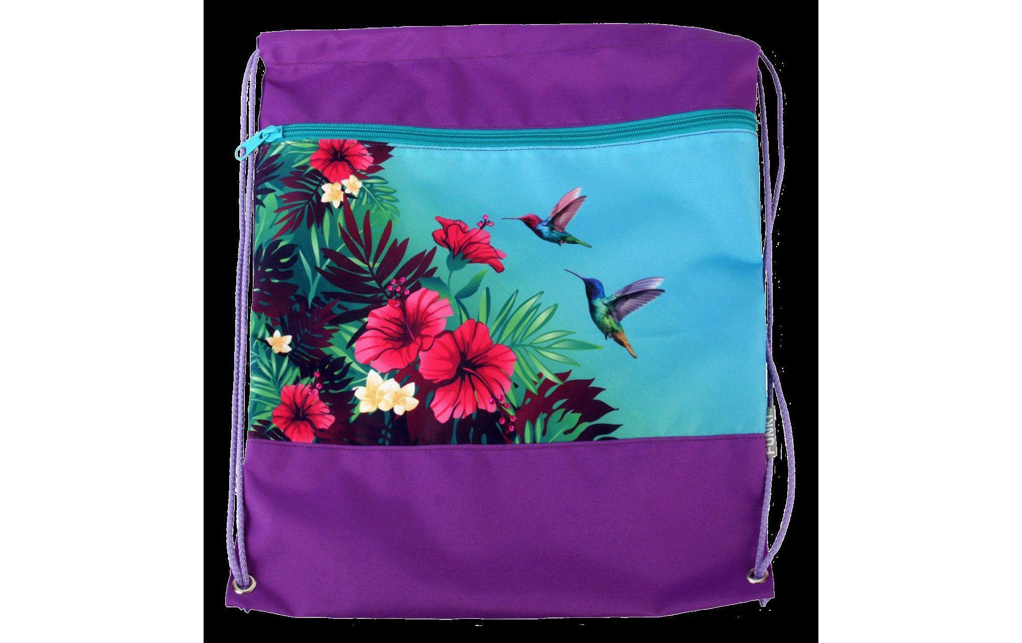 Funki Schulranzen »Blume, Vogel«, Inhalt: Schulrucksack, Schüleretui gefüllt mit Faber-Castell-Produkten