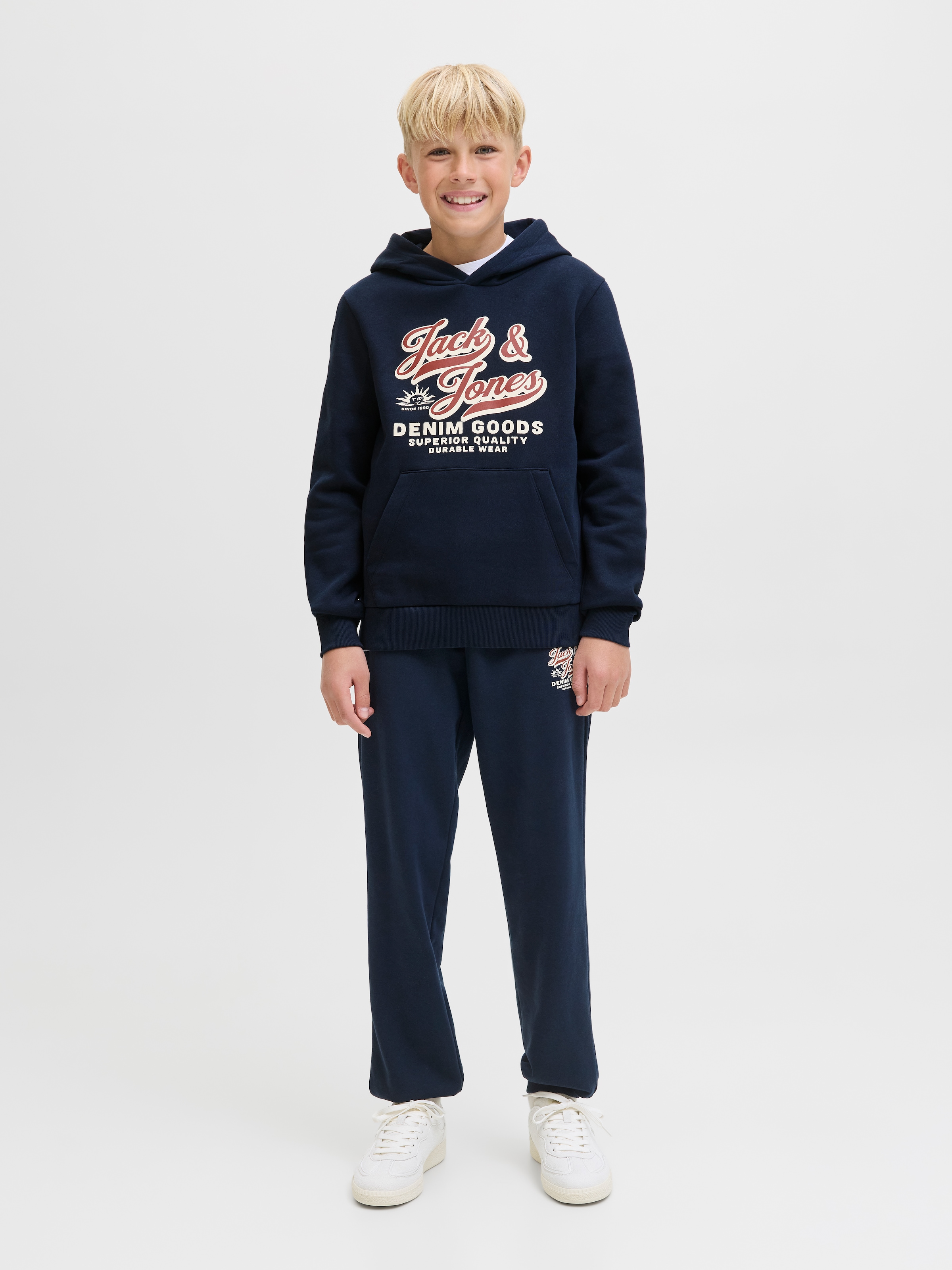 Jack & Jones Junior Sweat à capuche »JJELOGO SWEAT HOOD 2 COL AW25 NOOS JNR«