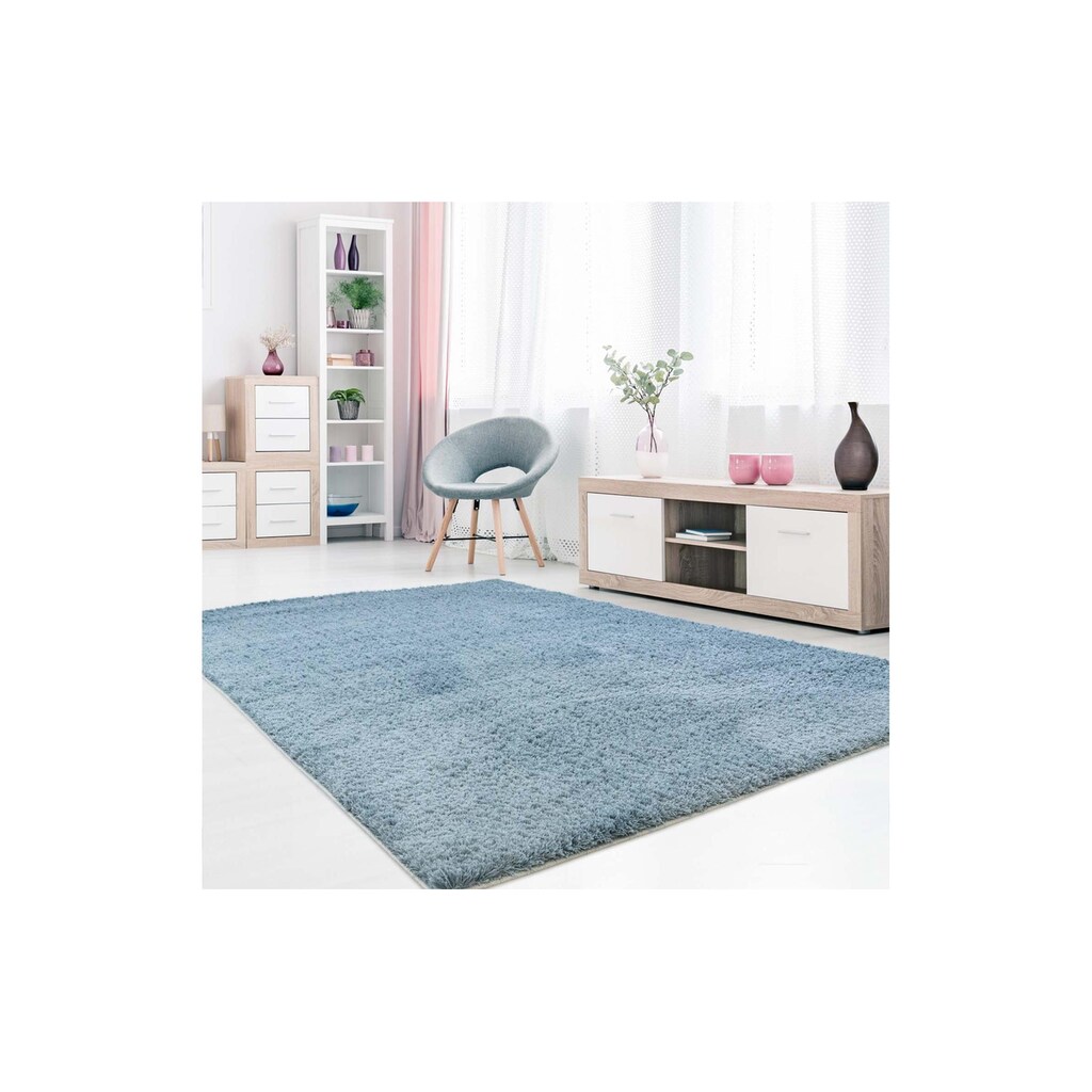 Teppich »MyCarpet Softshine aqua«, quadratisch