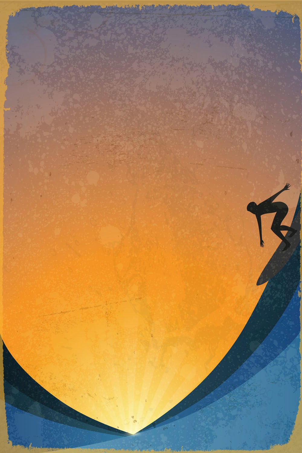 queence Metallbild »Surfer«, Meer Bilder-Meer, (1 St.), Stahlschilder