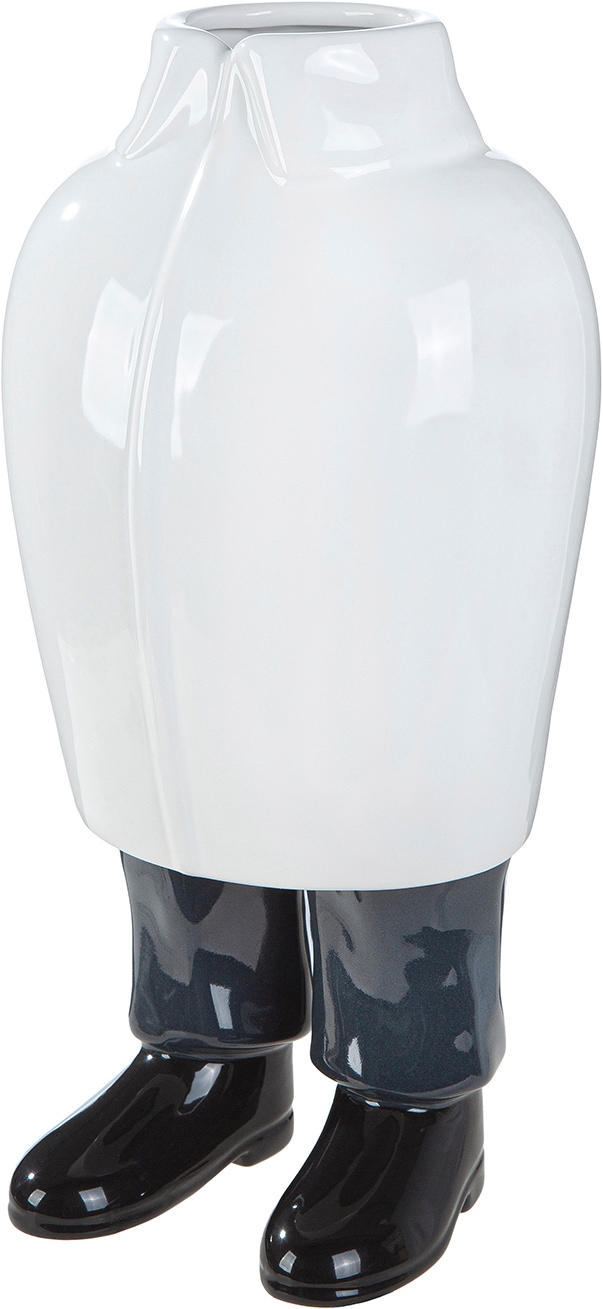 GILDE Tischvase »Vase Mann Mr. weiss H. 34 cm« Vase, Mr., Gesichtsvase, humorvoll, maskulin, Geschenkidee
