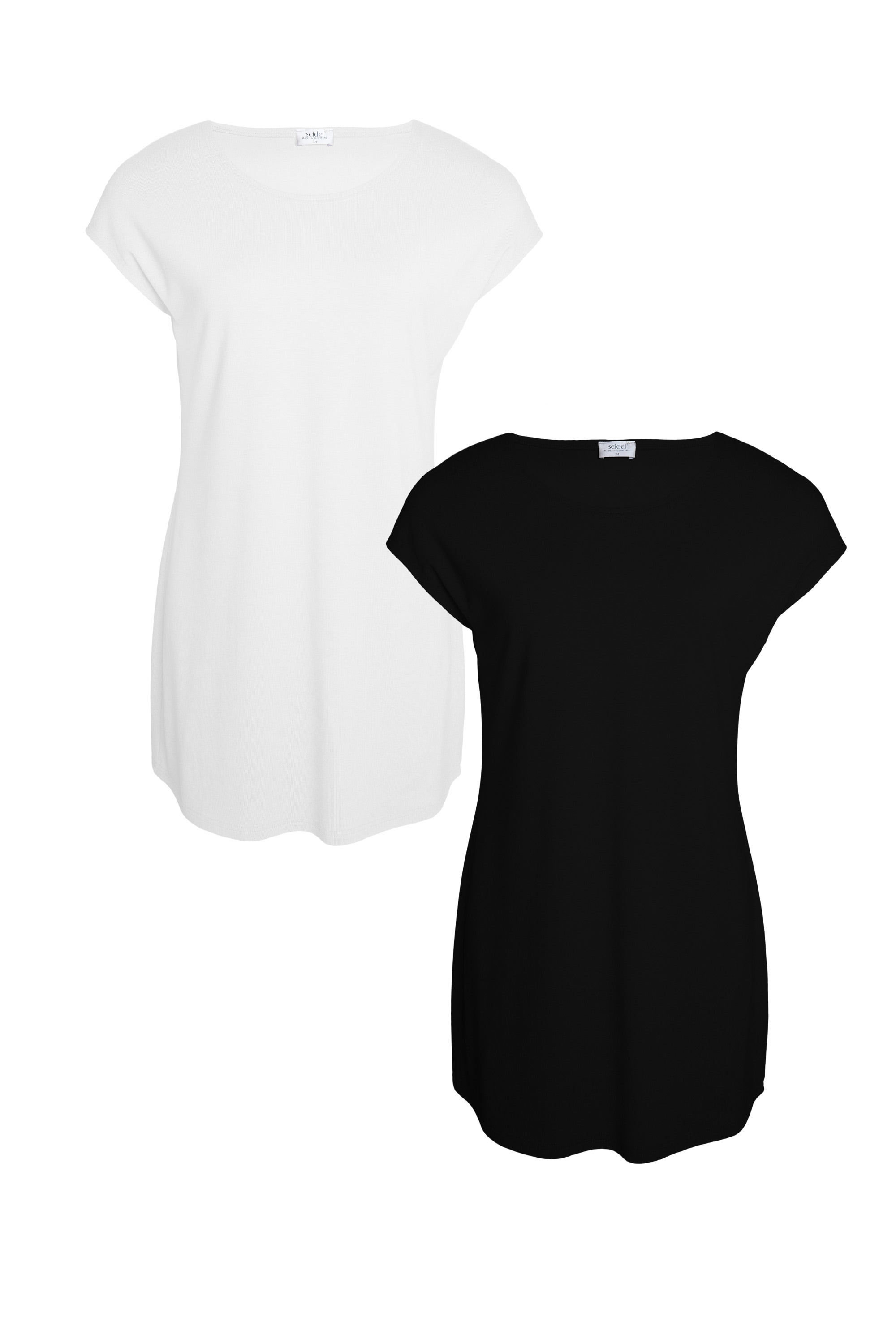 Seidel Moden T-shirt long »Otto exclusiv« 2 2er Pack Rundhals - Viskose - MADE IN GERMANY